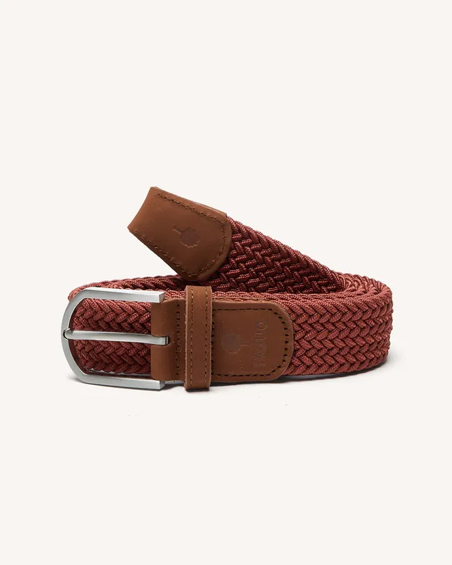 faguo-belt-ceinture-tress-e-lastique-terracotta-camel image 1