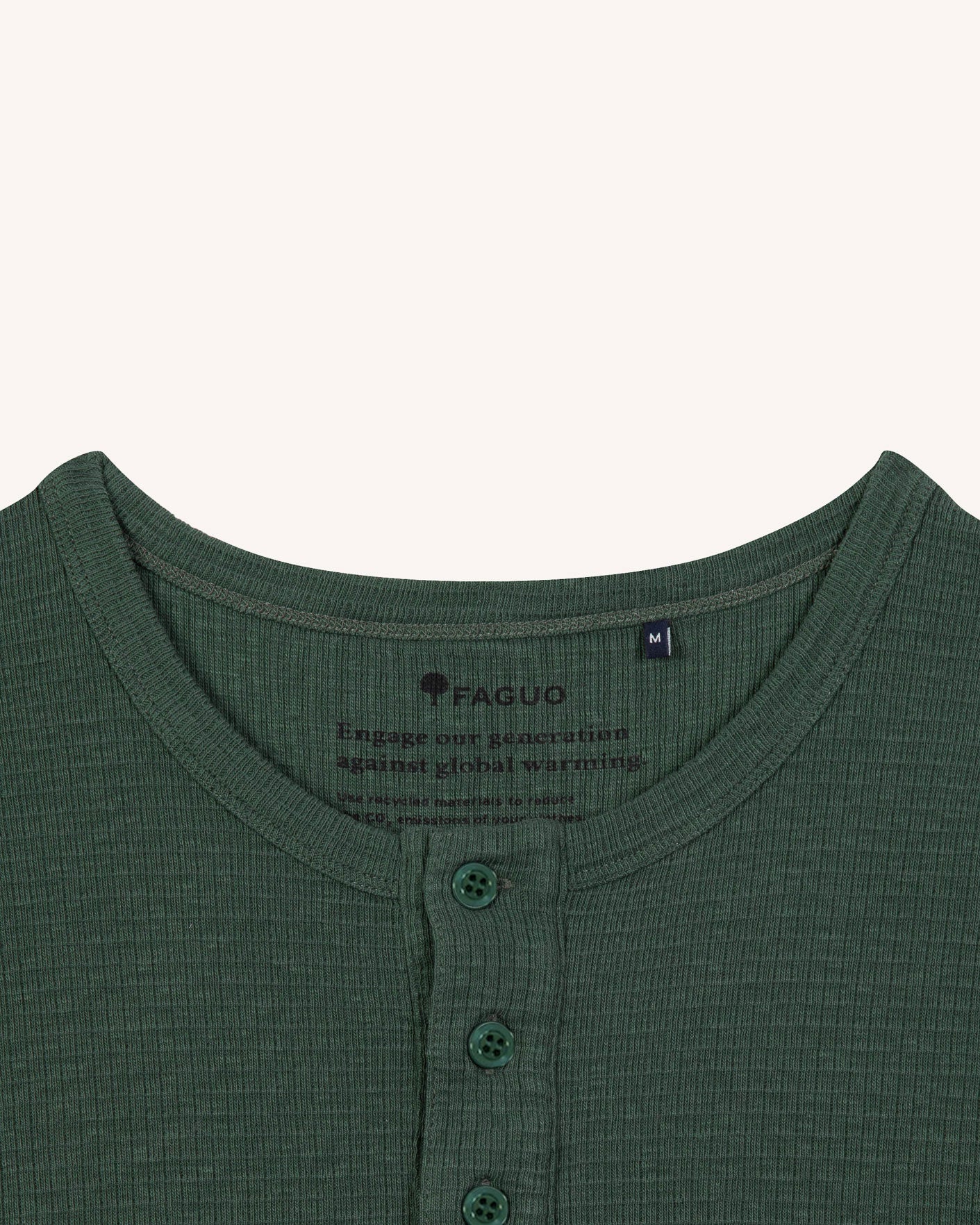 faguo-faroz-t-shirt-manches-longues-vert-fonc-coton image 6