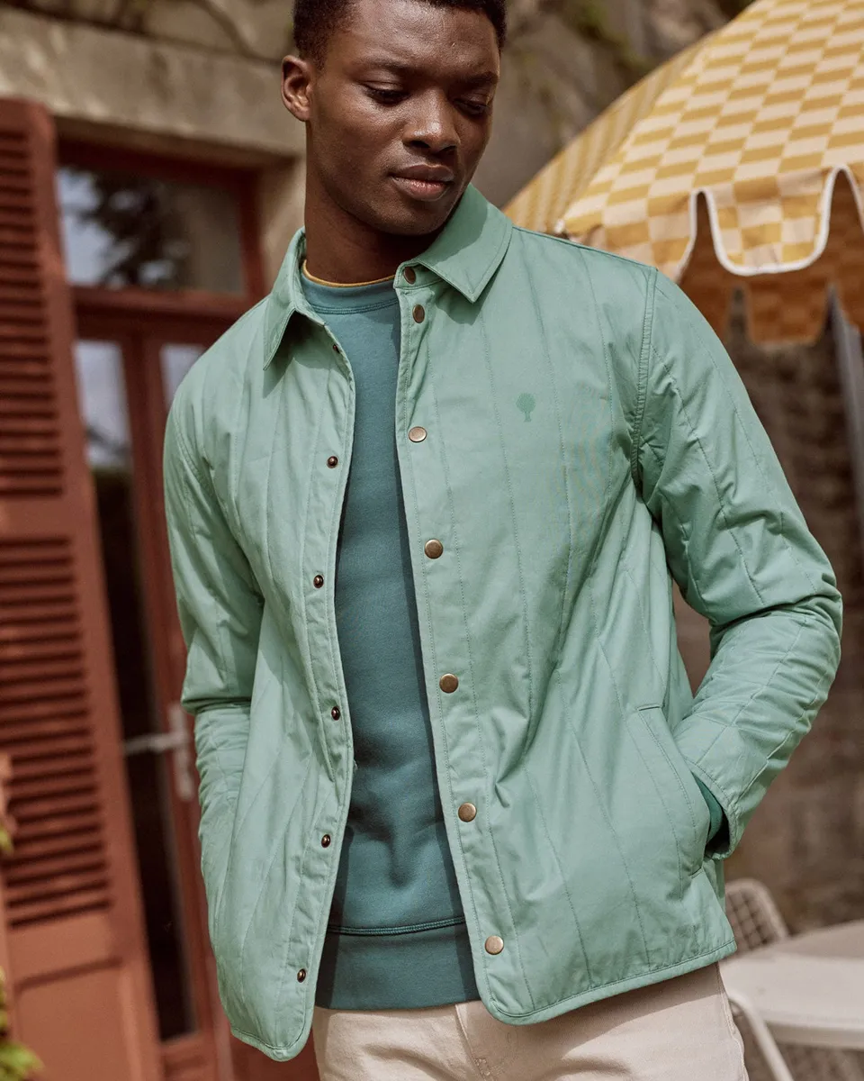 faguo-obernai-veste-vert-d-eau-en-toile-de-coton-matelass-e image 1