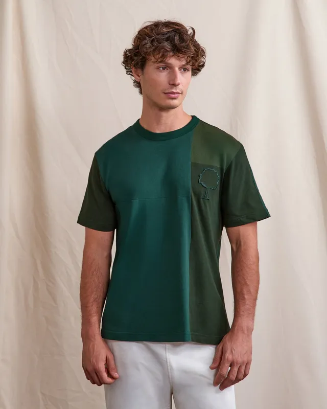 faguo-lugny-t-shirt-imprim-vert-upcycl-homme image 1
