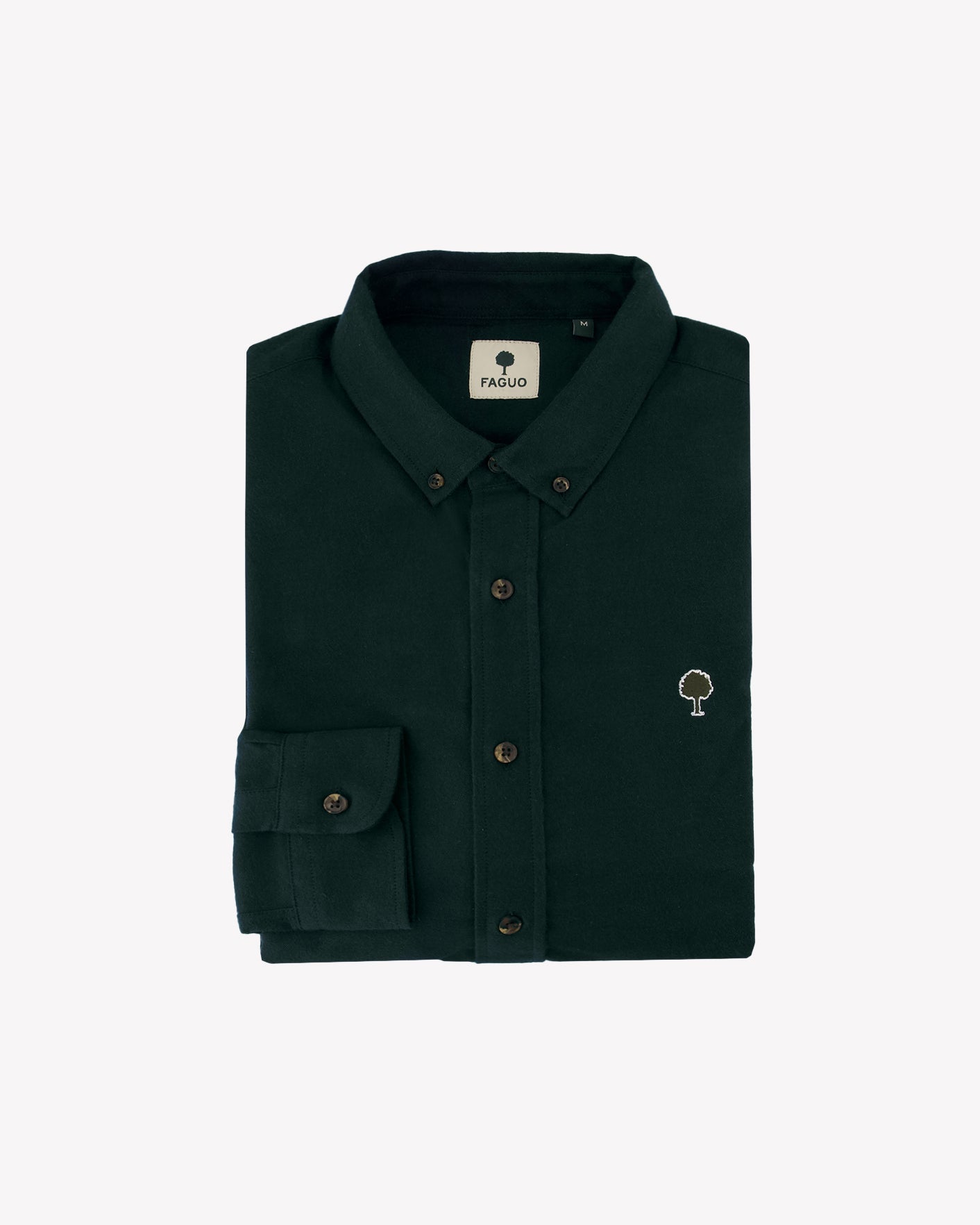 faguo-ivoy-chemise-vert-fonc-oxford-coton image 7