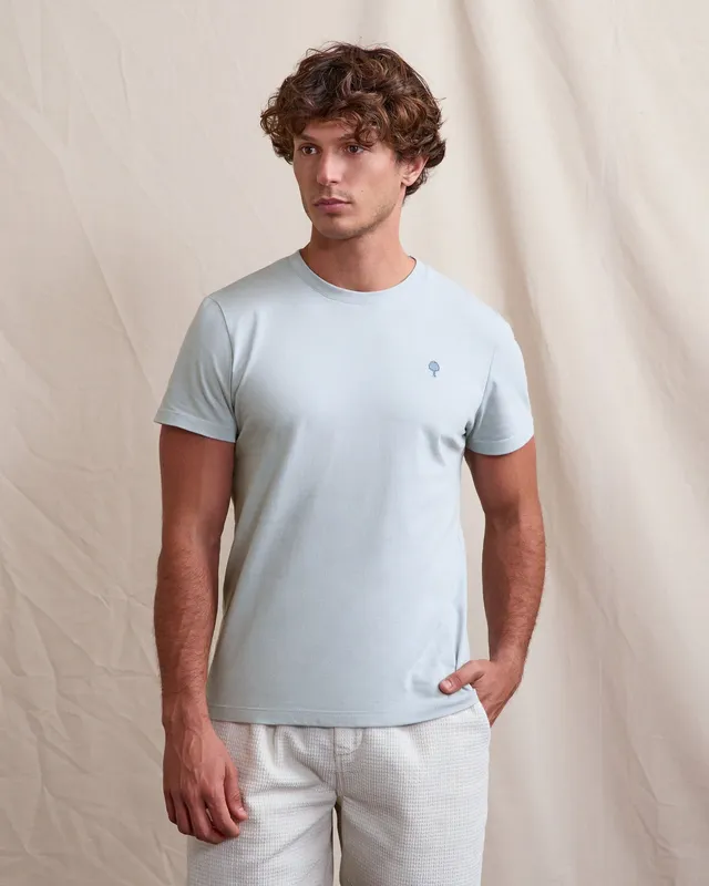 faguo-arcy-t-shirt-homme-bleu-ciel-en-coton image 1