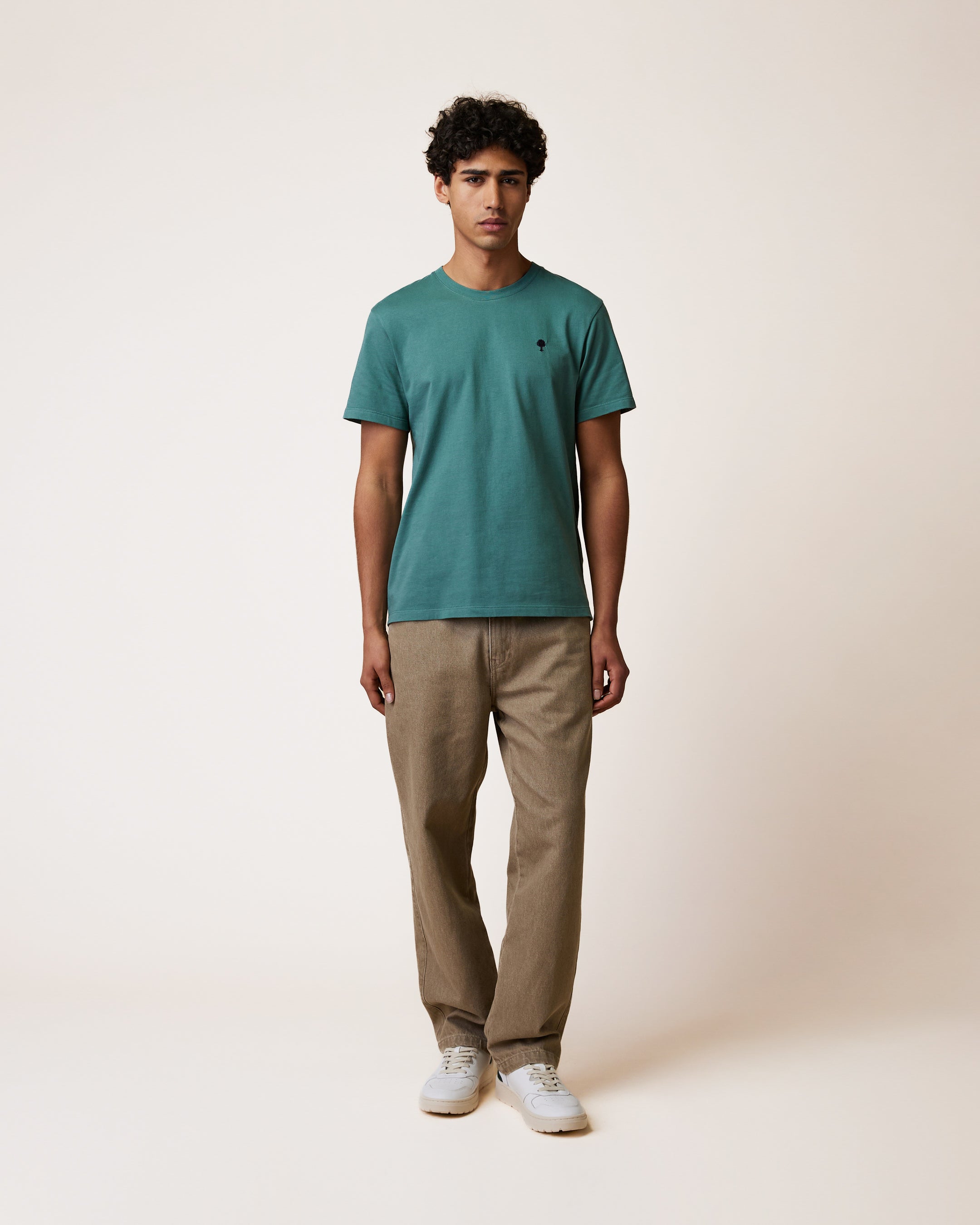 faguo-arcy-t-shirt-vert-gris-coton-recycl image 3