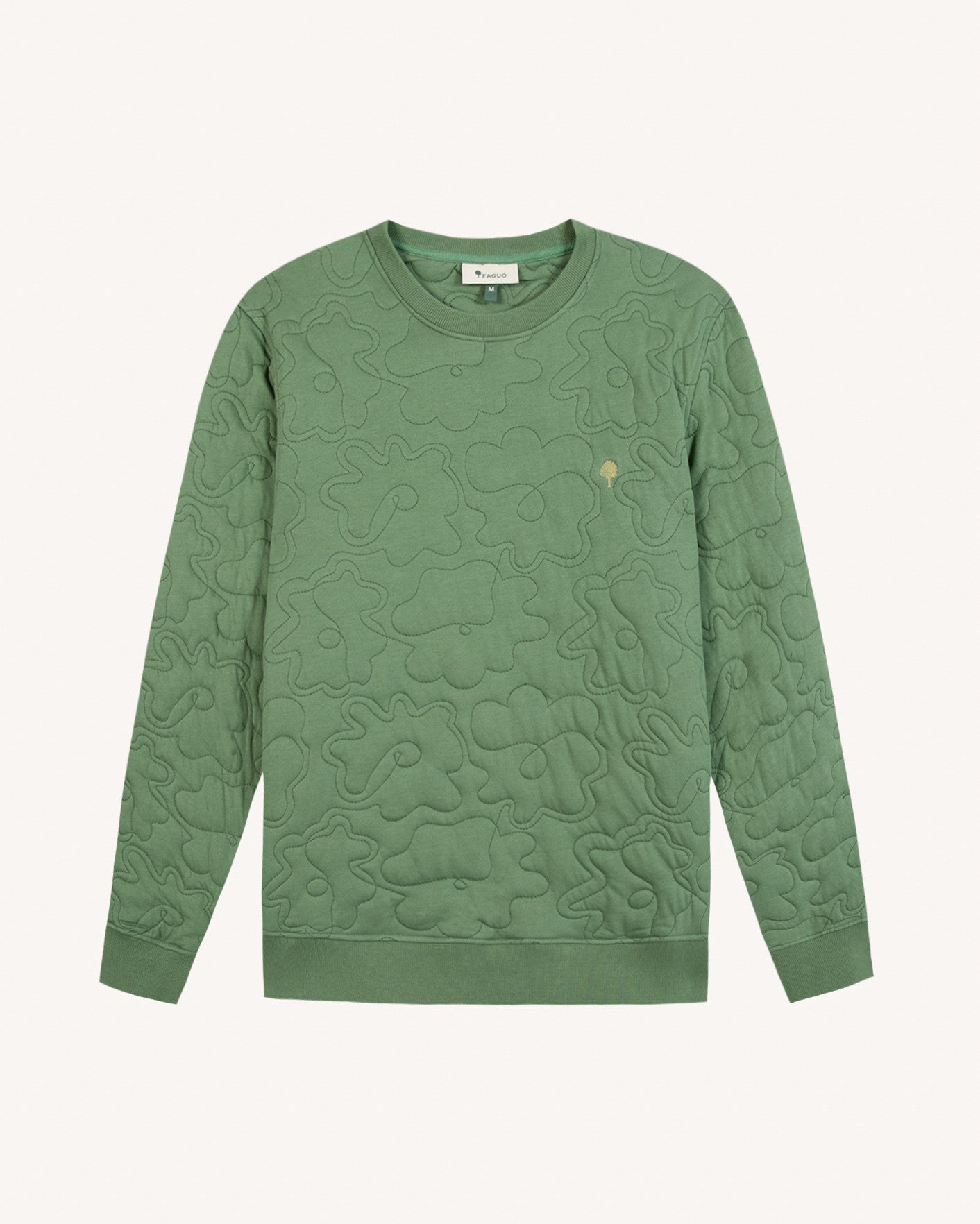faguo-bussy-sweat-col-rond-homme-vert-sapin image 2