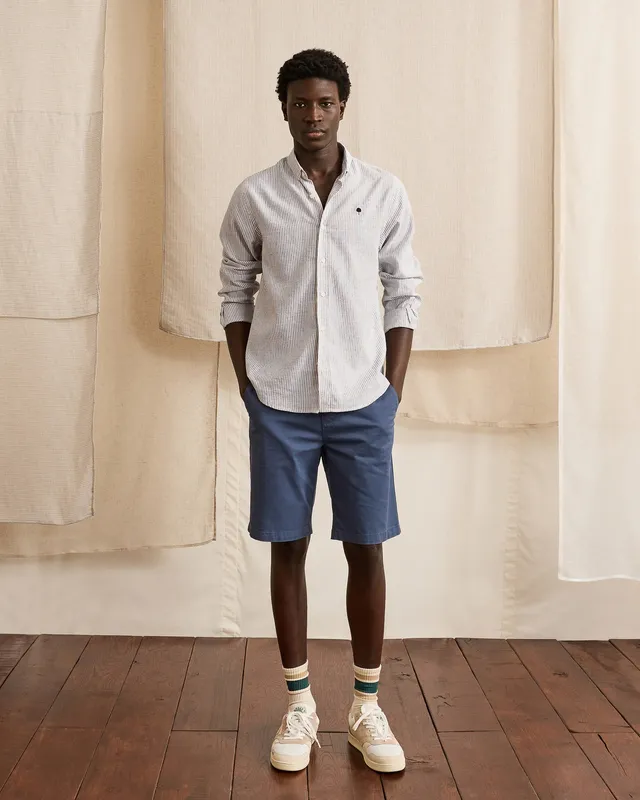 faguo-saulieu-bermuda-homme-bleu-marine-coton-stretch image 1