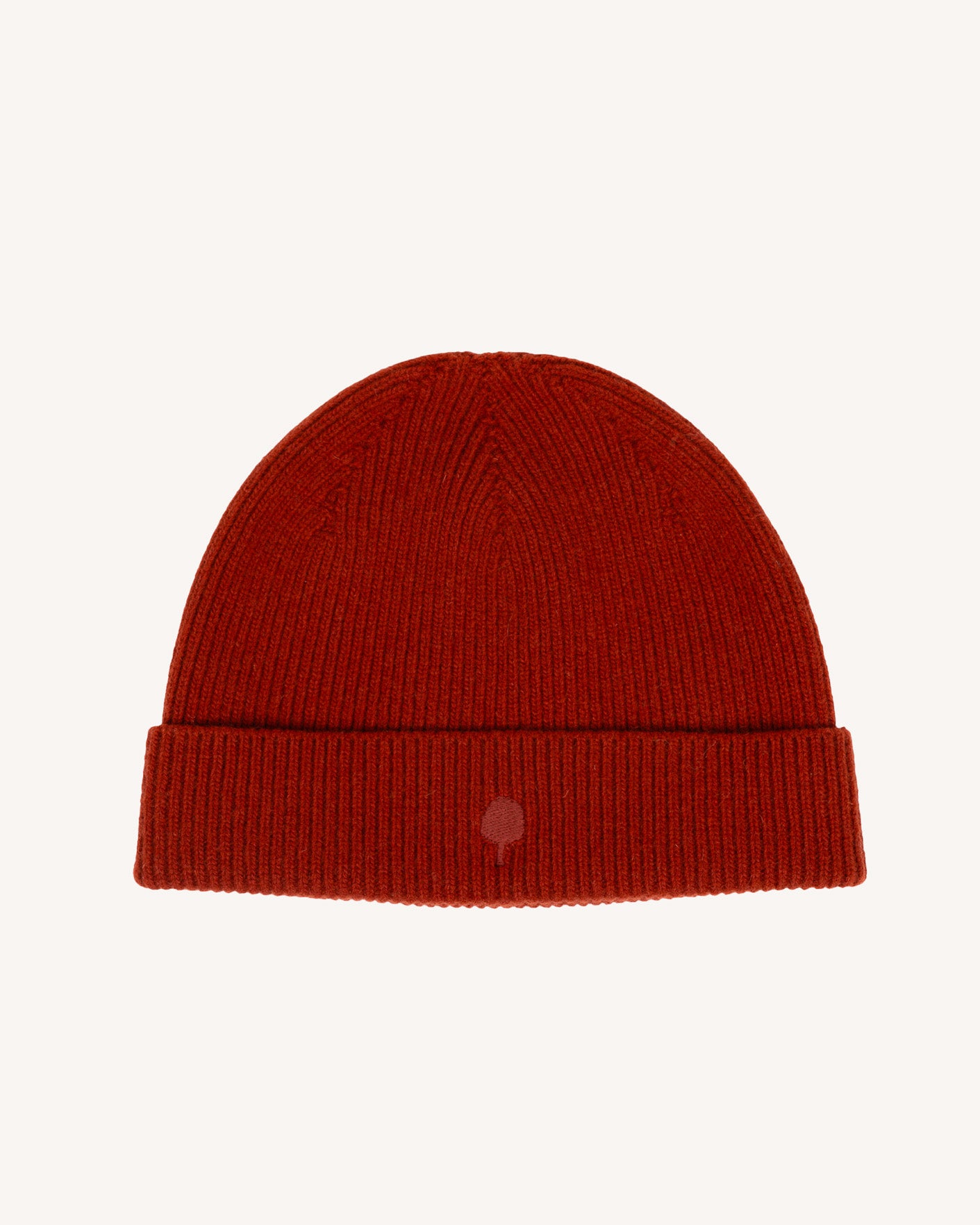 faguo-beanie-bonnet-en-laine-rouge-brique-homme-maille-3d image 2