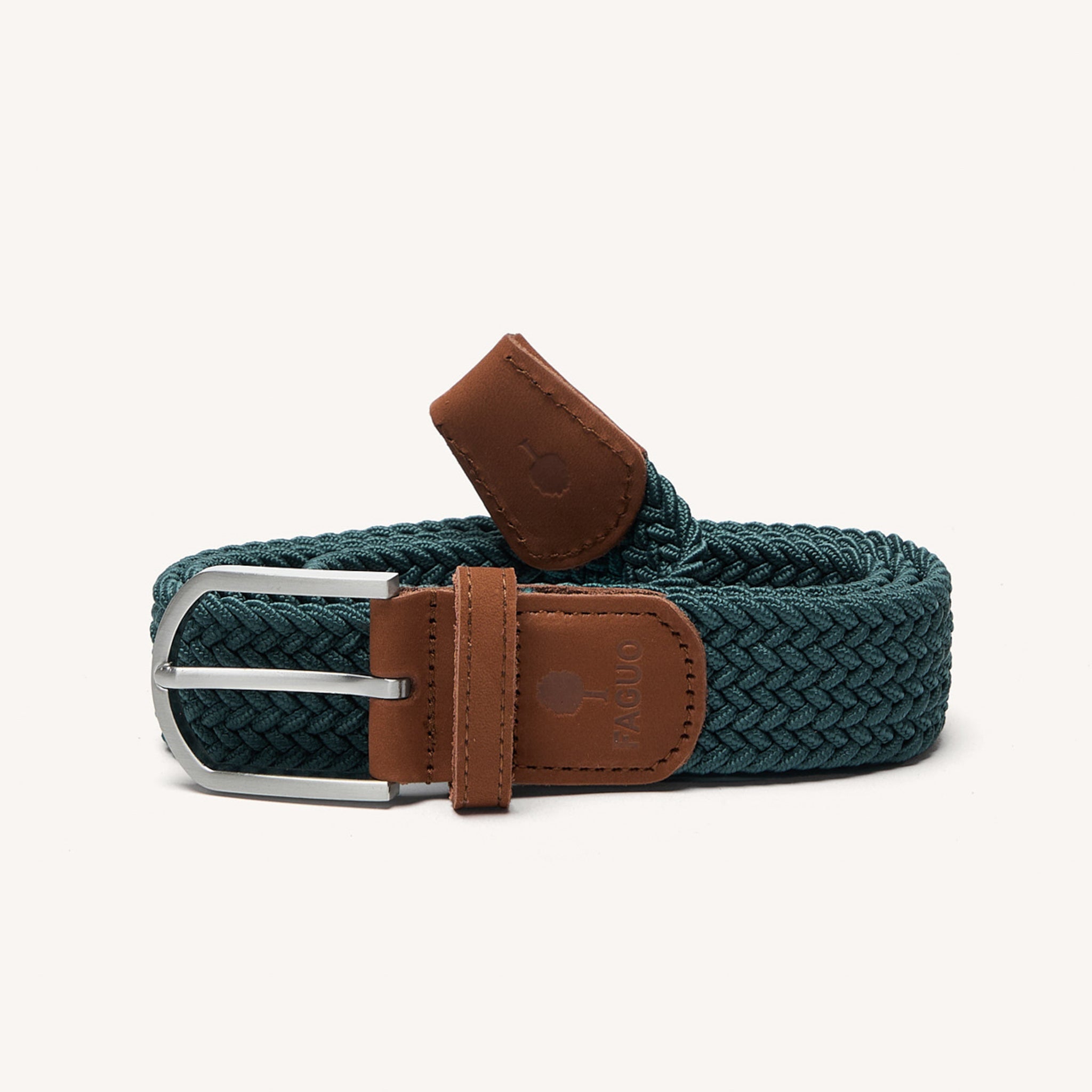 faguo-belt-ceinture-tress-e-homme-vert-gris-bleu-canard image 1