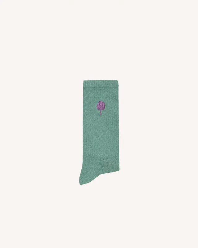 faguo-socks-chaussettes-sport-vert-clair-coton image 1