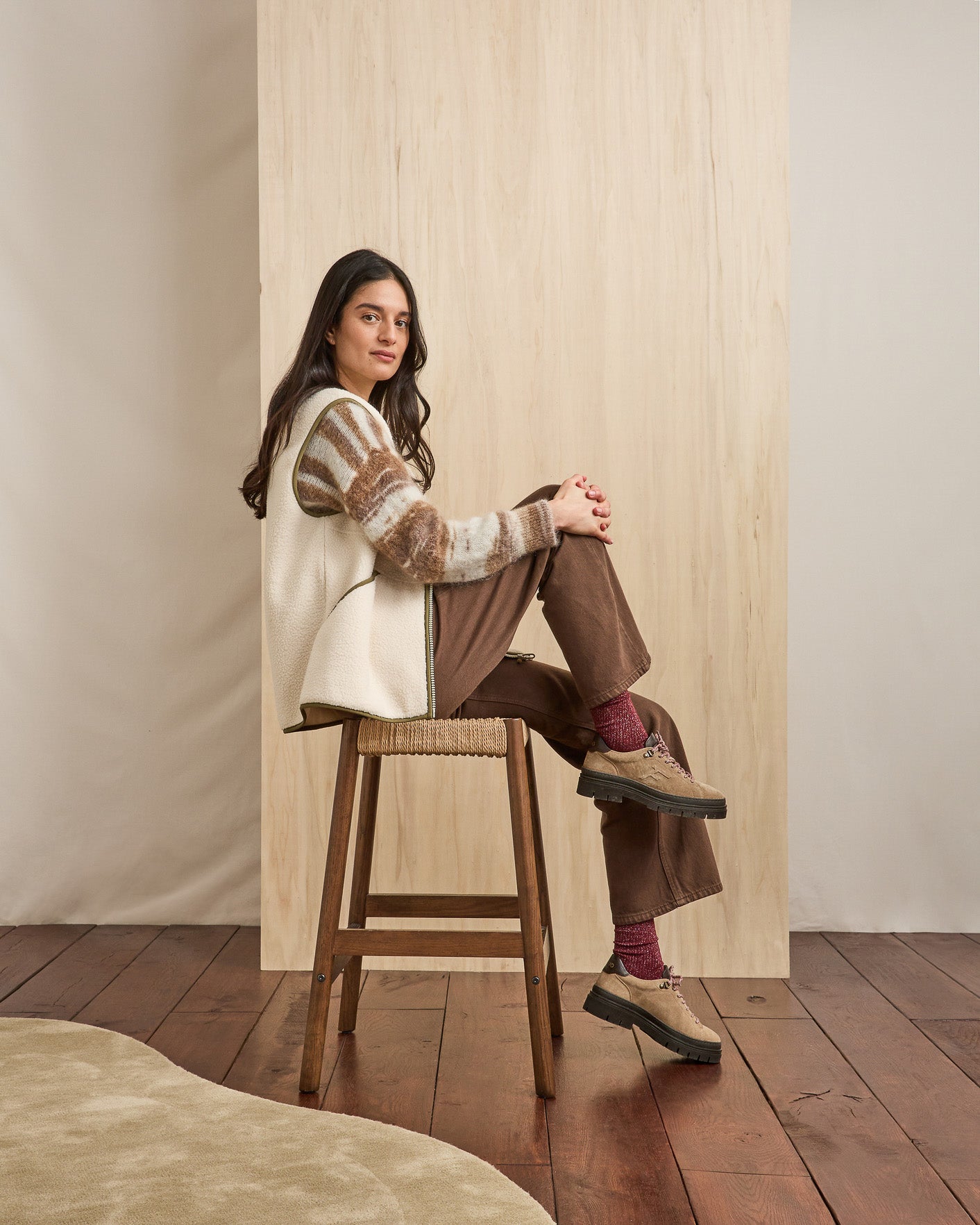 faguo-marblewood-chaussures-cuir-beige-semelle-chunky image 3