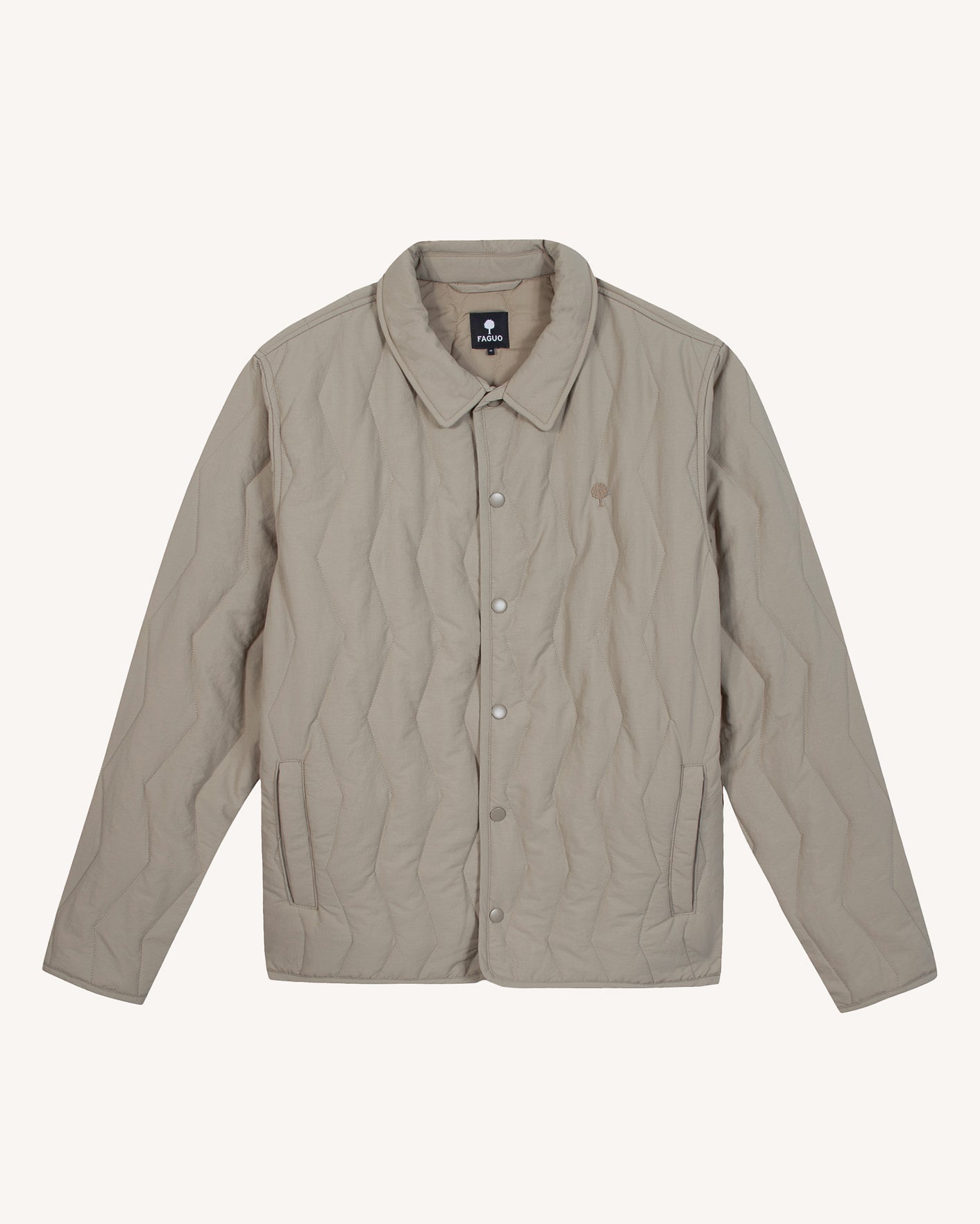 faguo-obernai-veste-matelass-e-beige-coupe-droite image 2