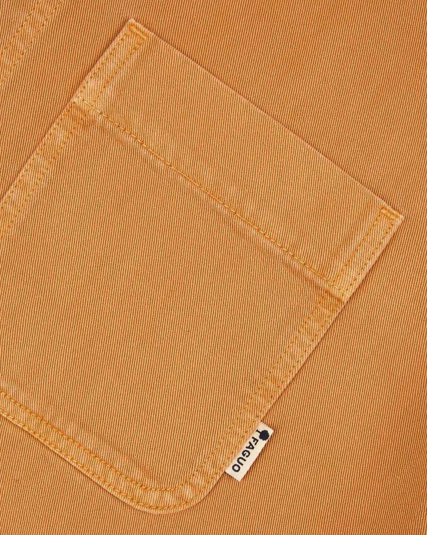 faguo-clemont-surchemise-orange-clair-coton image 6