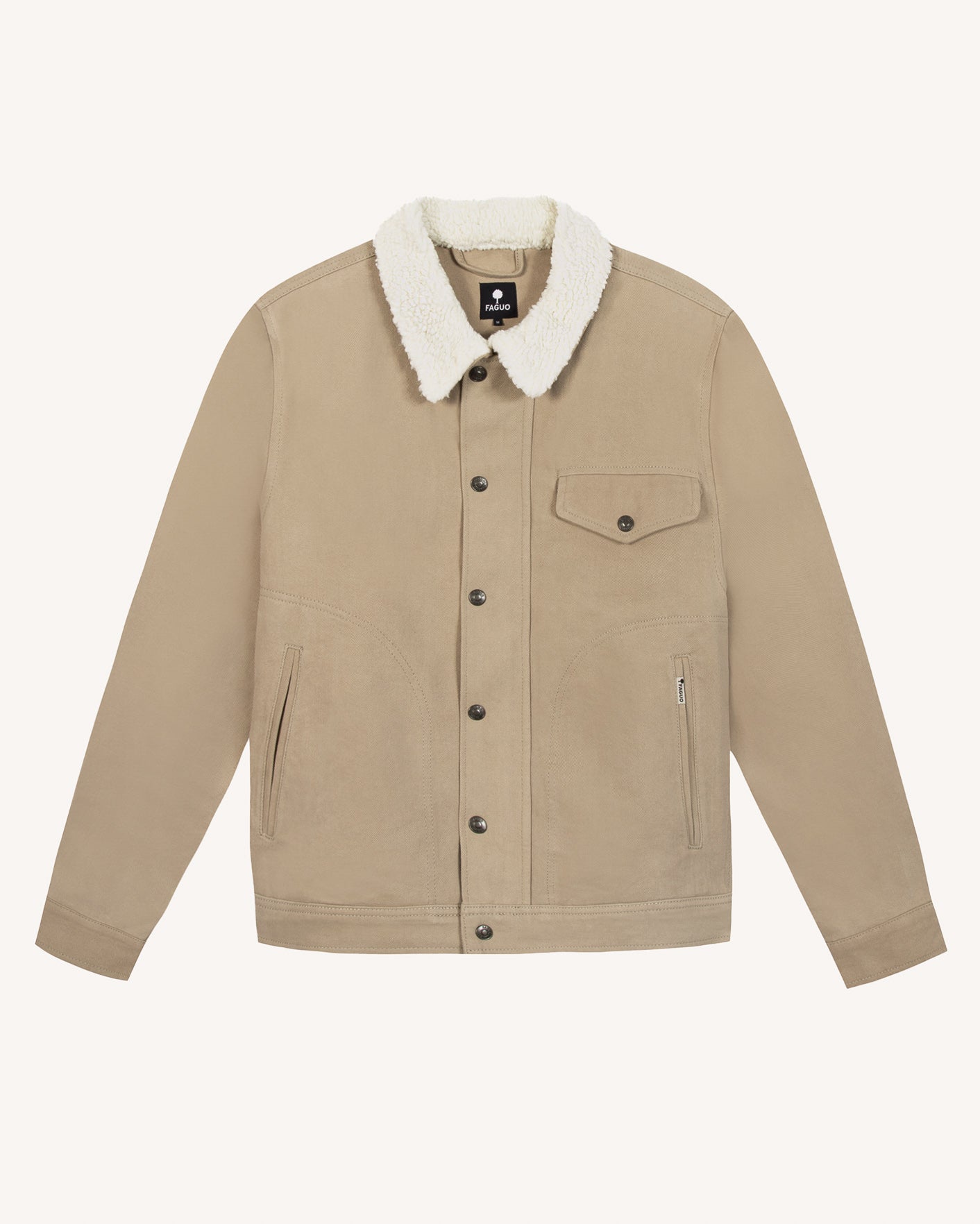 faguo-seillon-blouson-coton-beige-doubl-sherpa image 2
