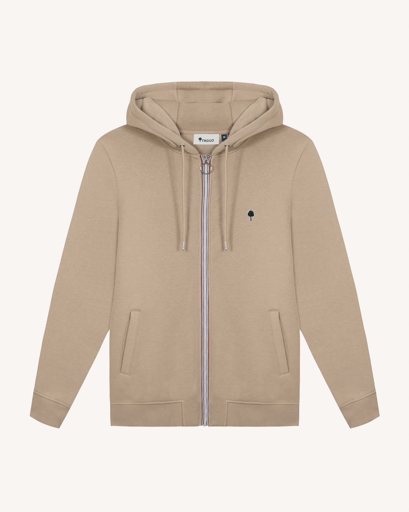 faguo-mesnil-sweat-zipp-capuche-beige-clair image 4