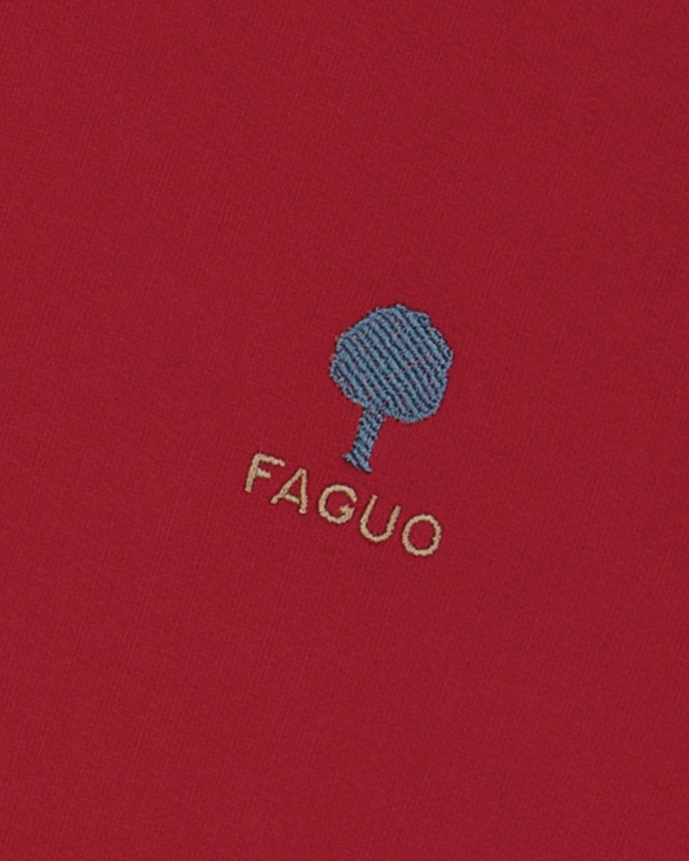 faguo-fango-sweat-col-rond-rouge-fonc-molleton-vintage image 4