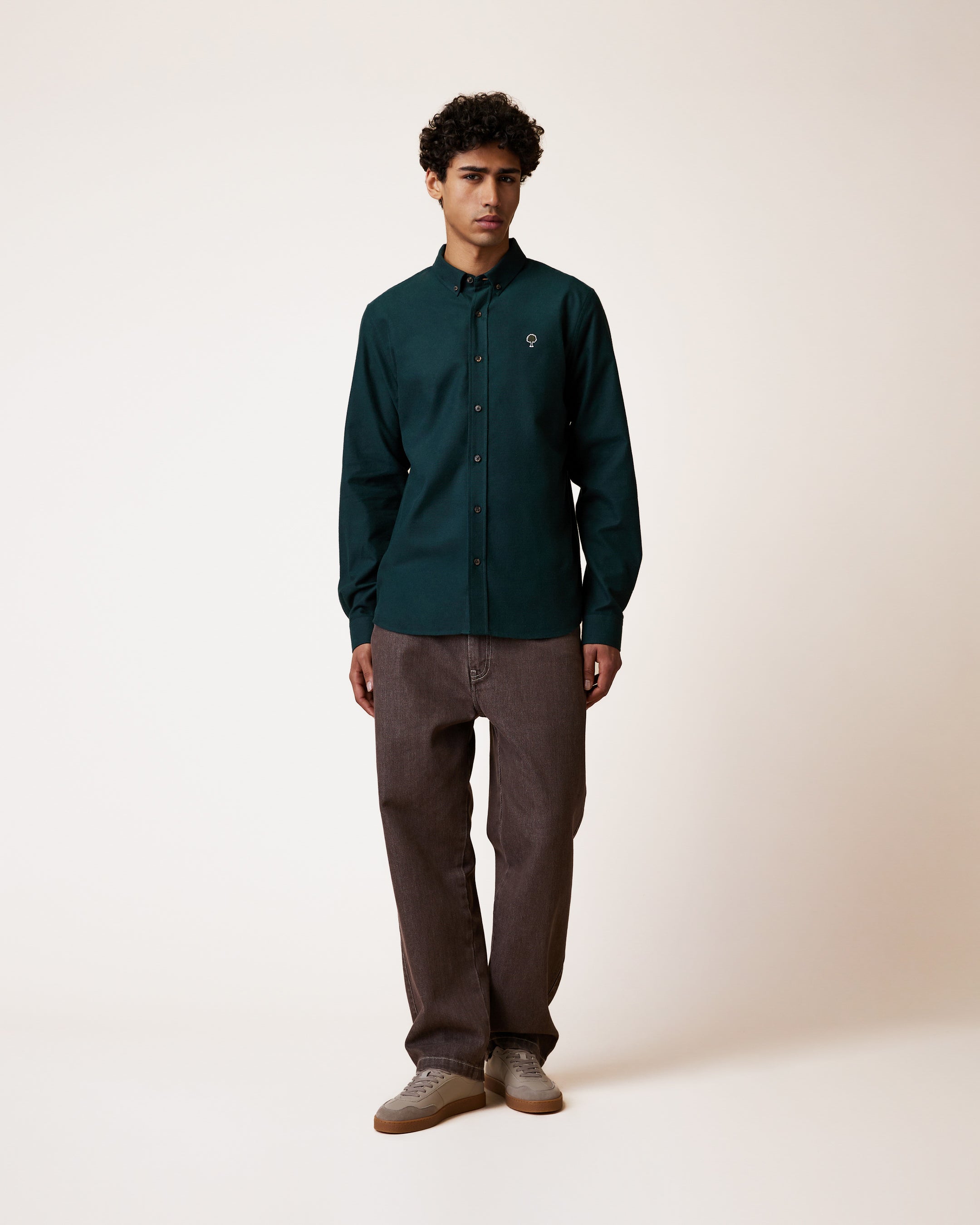 faguo-ivoy-chemise-vert-fonc-oxford-coton image 4
