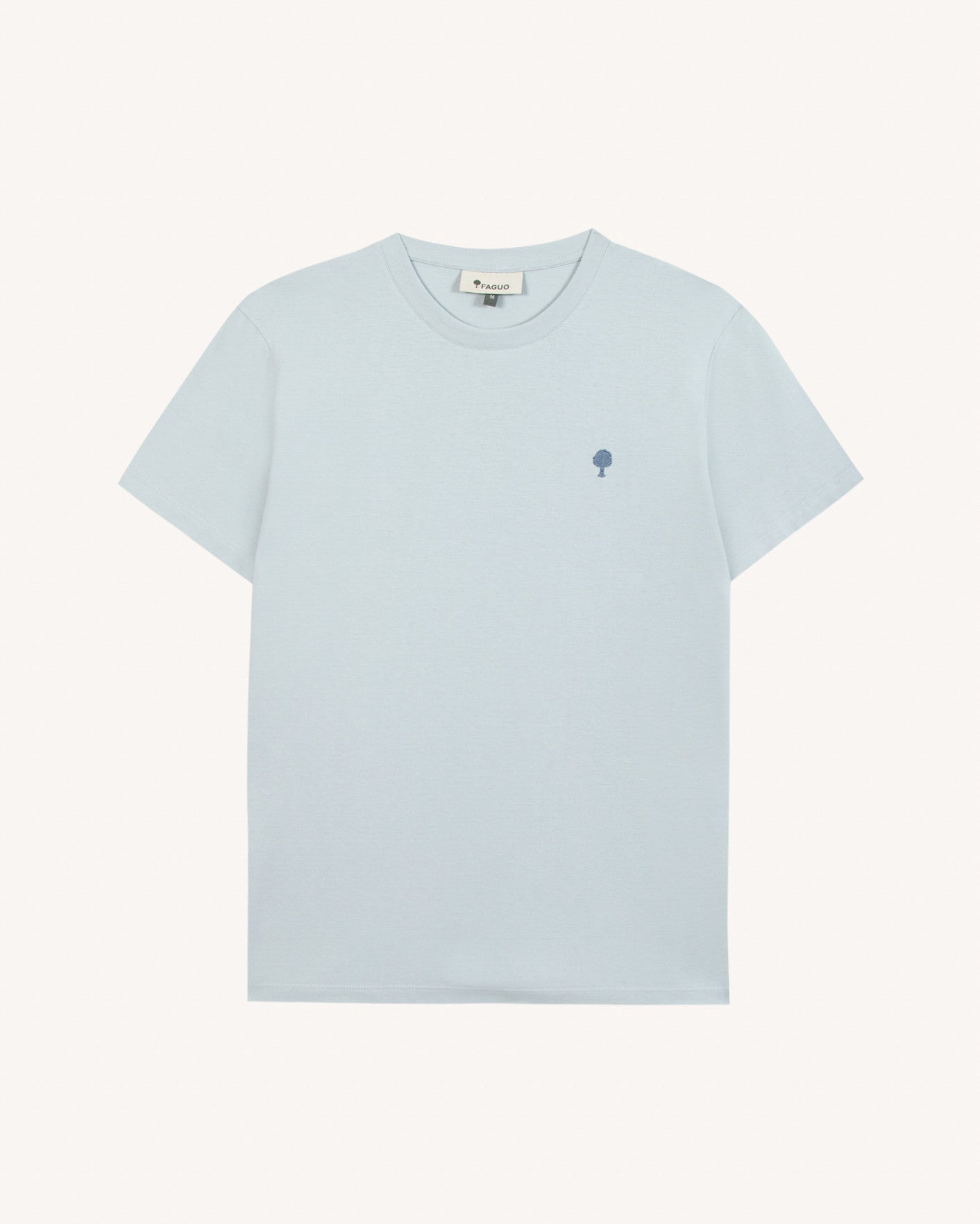 faguo-arcy-t-shirt-homme-bleu-ciel-en-coton image 2