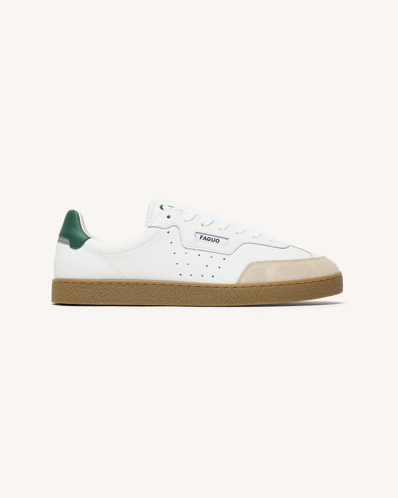 faguo-lumbo-baskets-en-cuir-blanc-et-vert image 1