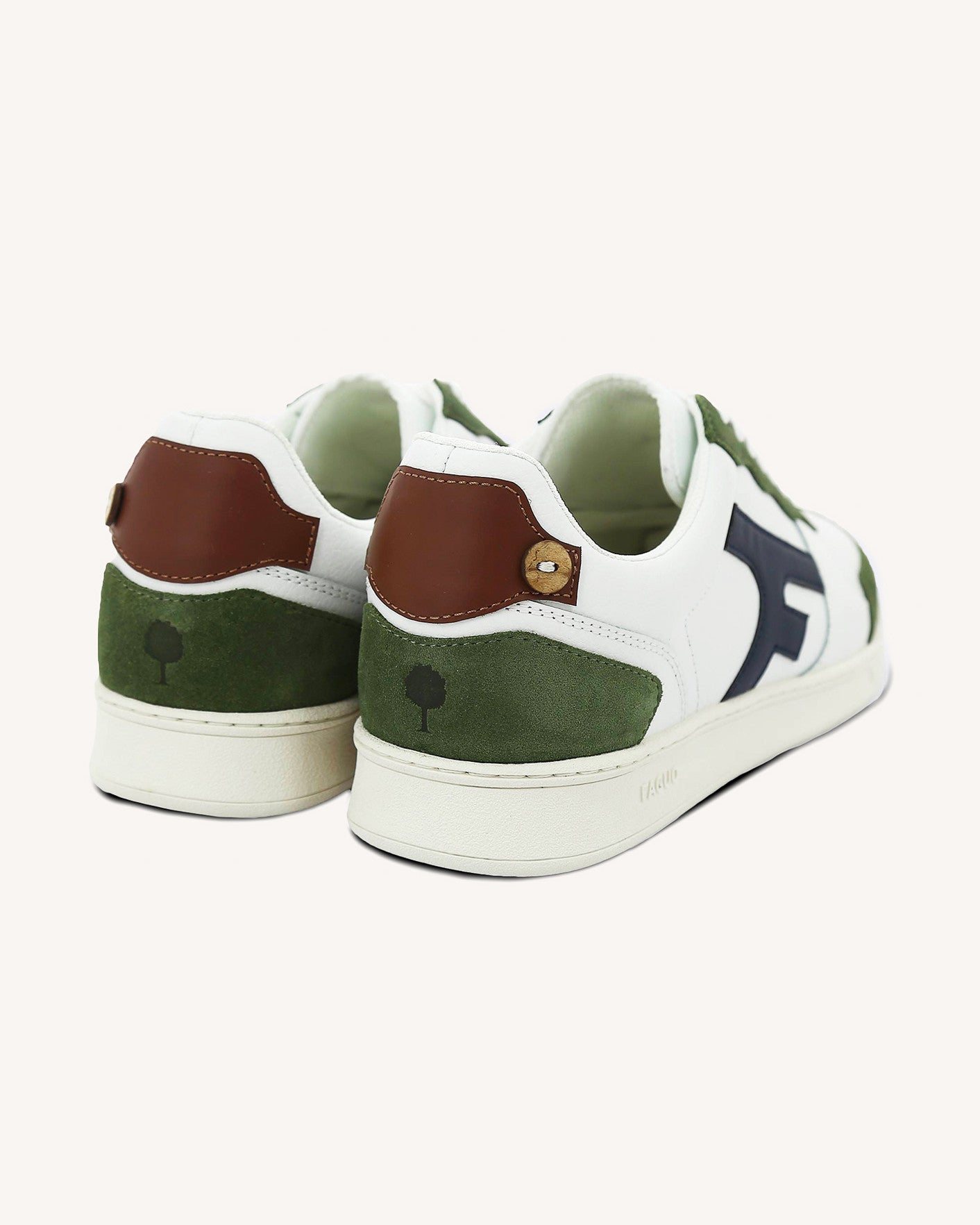 faguo-hazel-baskets-cuir-blanc-bleu-et-kaki-homme image 4