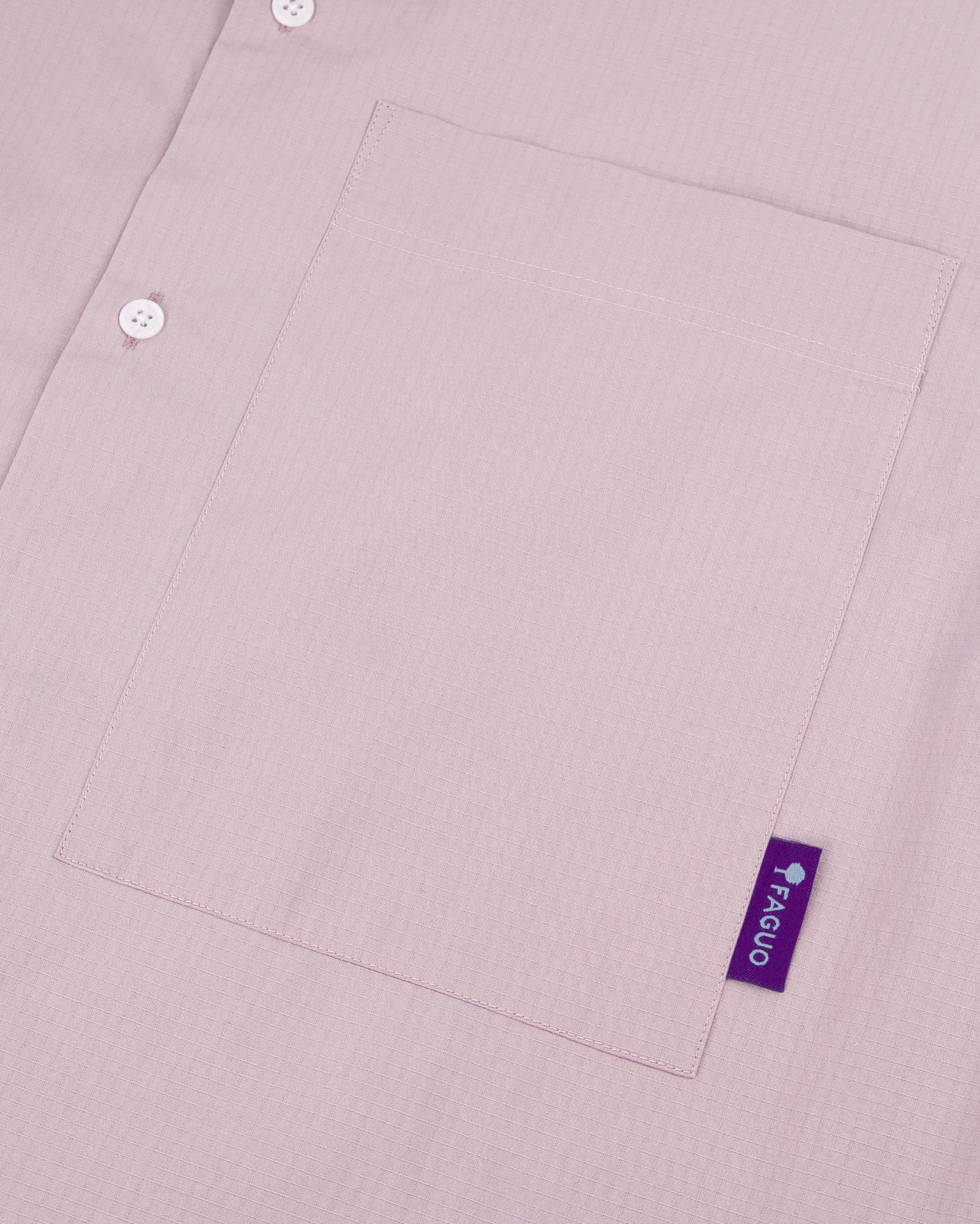 faguo-millot-chemise-manches-courtes-rose-gris-outdoor image 5