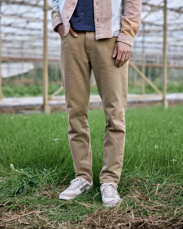 faguo-tapered-jean-beige-coton image 1