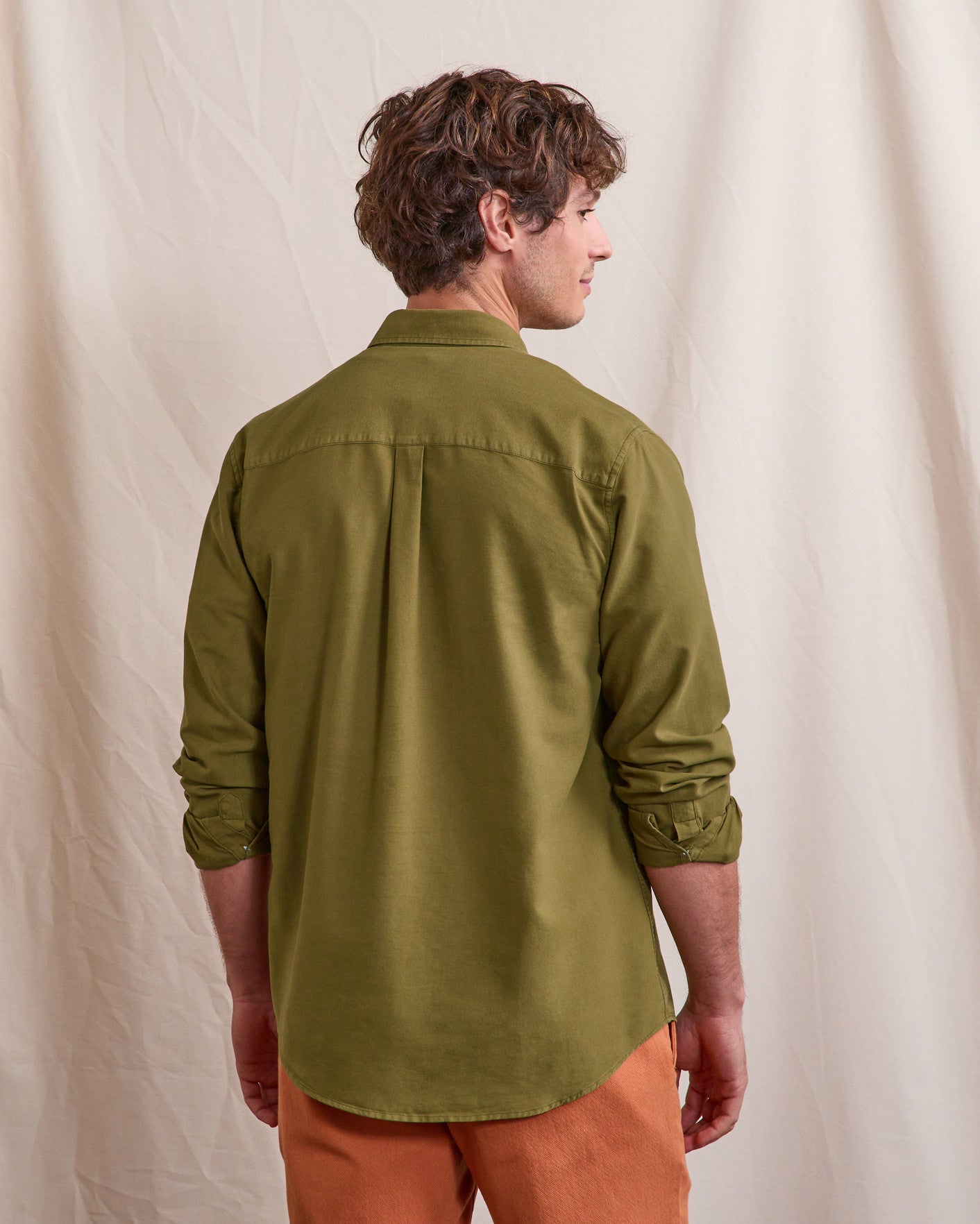 faguo-ivoy-chemise-oxford-kaki-fonc image 3