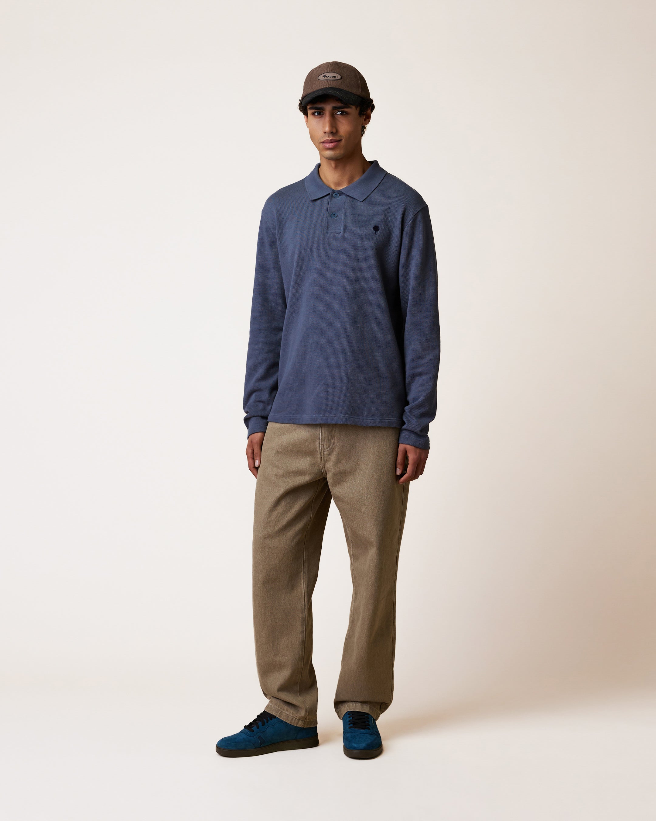 faguo-mercoire-polo-manches-longues-bleu-marine-coton-bio image 3