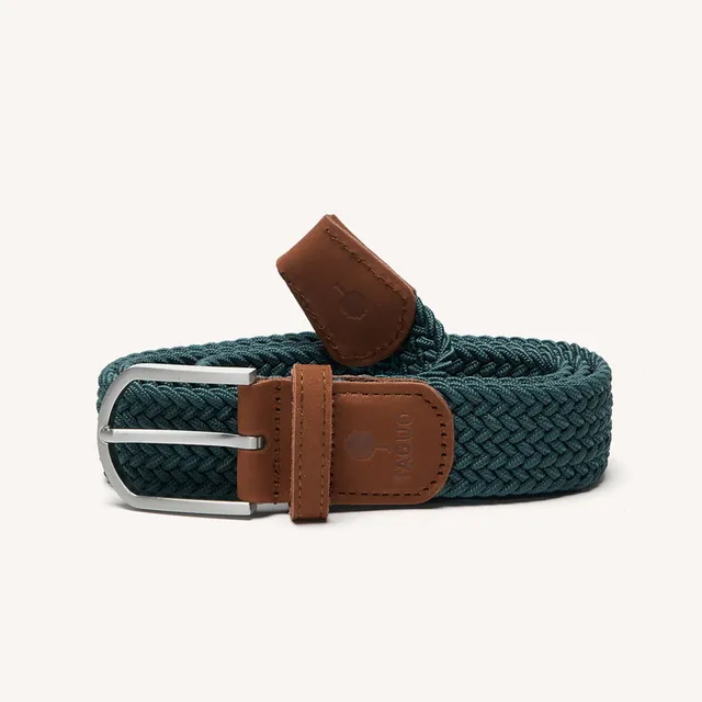 faguo-belt-ceinture-tress-e-homme-vert-gris-bleu-canard image 1