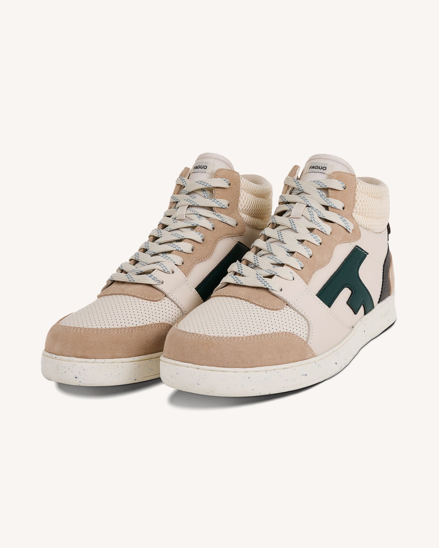 faguo-hazel-mid-baskets-montantes-cuir-cr-me-vert image 4