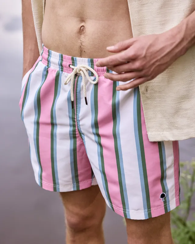 faguo-mimizan-short-de-bain-homme-rose-et-vert image 1