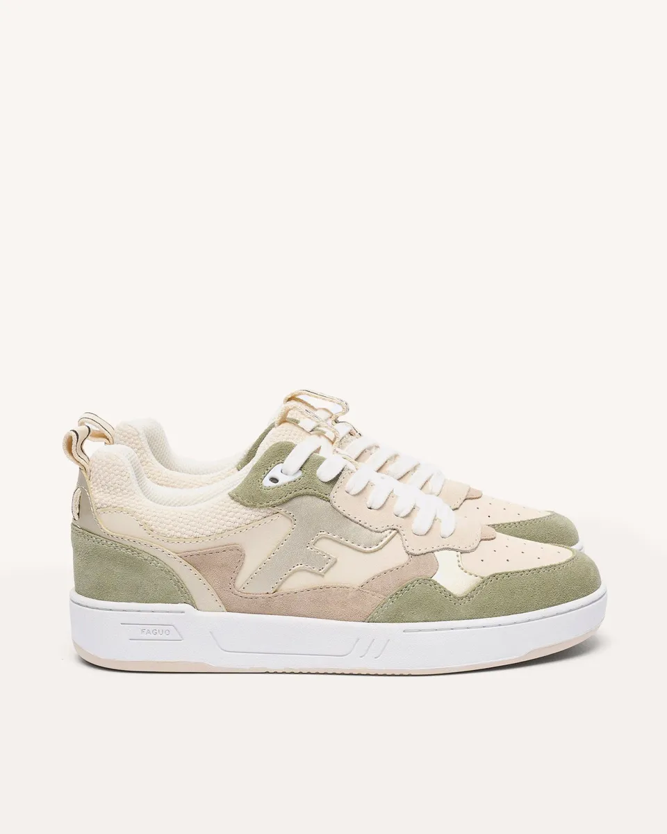 faguo-dahlia-baskets-femme-cru-et-kaki-clair-cuir image 1