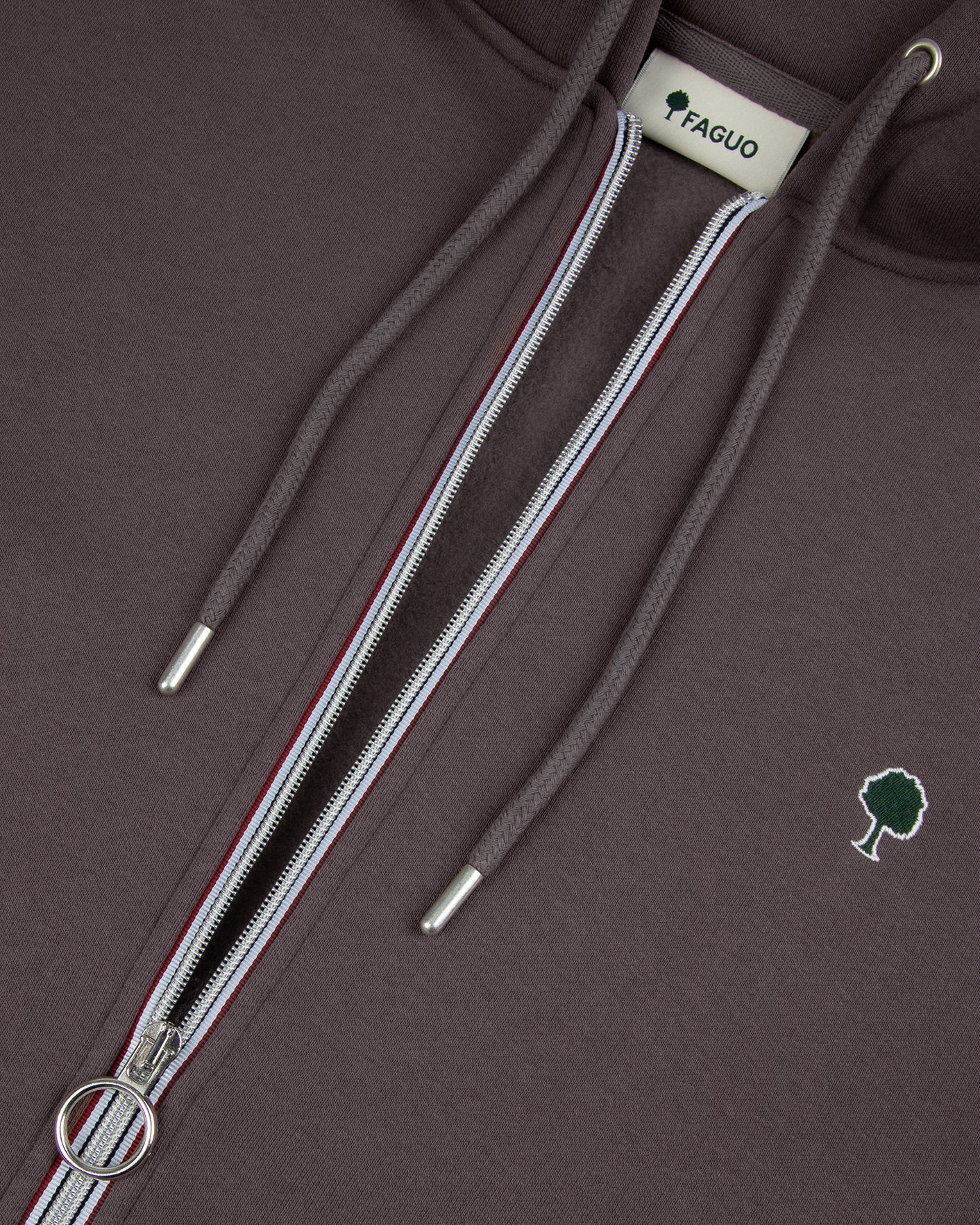 faguo-mesnil-sweat-zipp-capuche-violet-gris-homme image 4