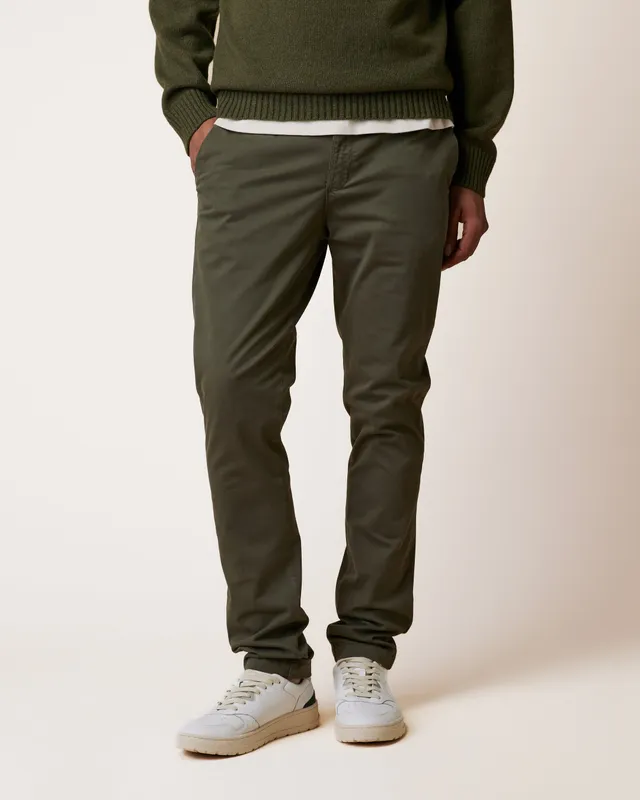 faguo-brix-chino-homme-kaki-clair-en-coton-bio-fusel image 1