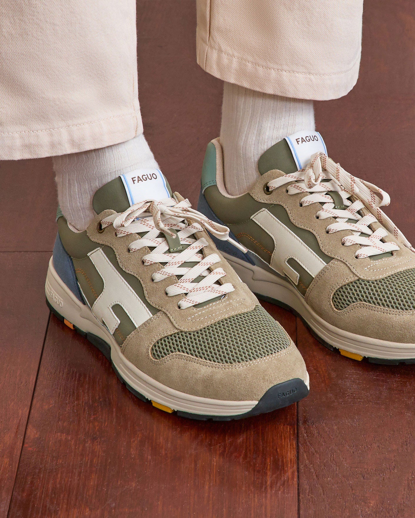 faguo-olive-sneakers-homme-kaki-et-bleu-semelle-flexway image 6