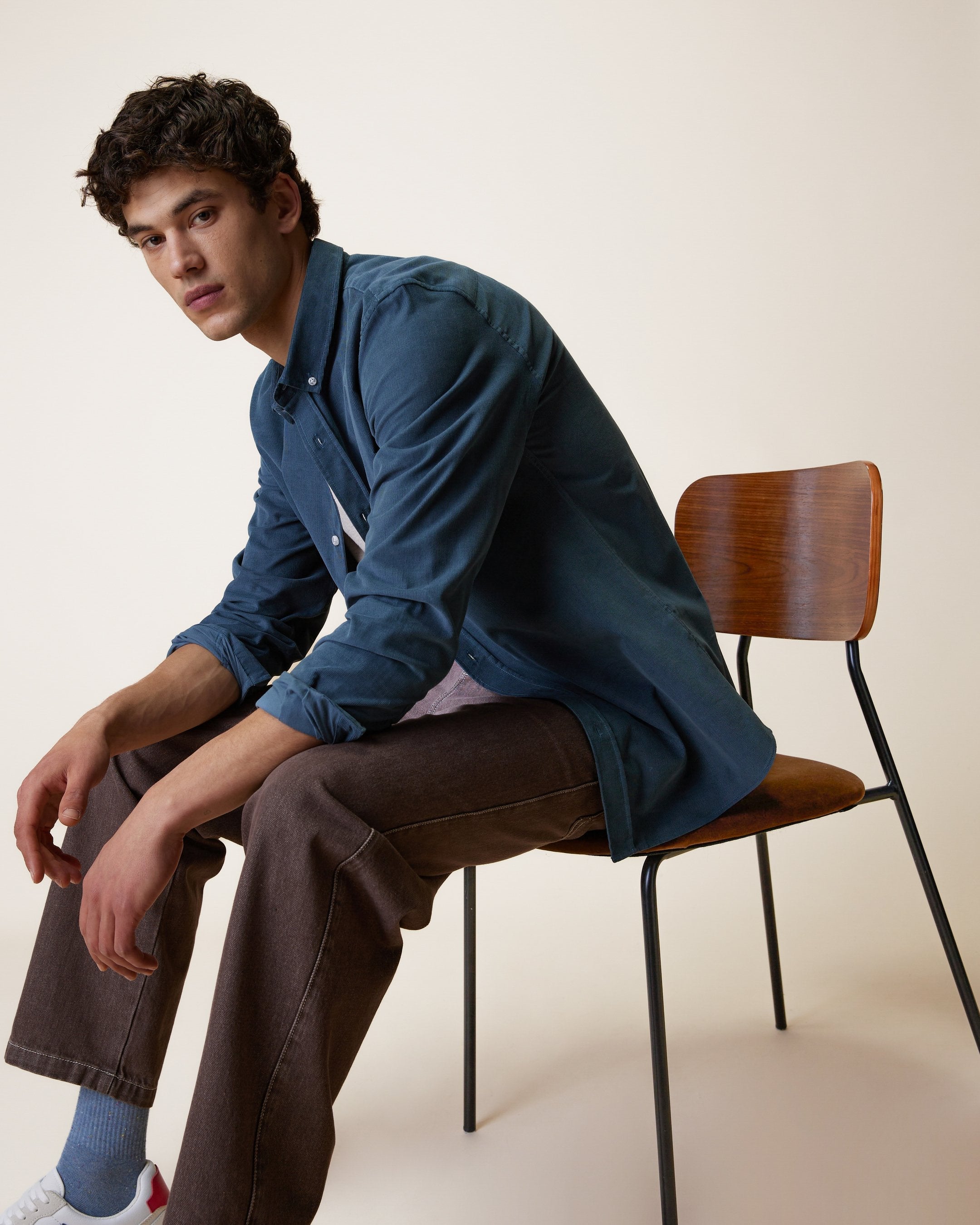 faguo-ivoy-chemise-en-velours-bleu-homme image 2