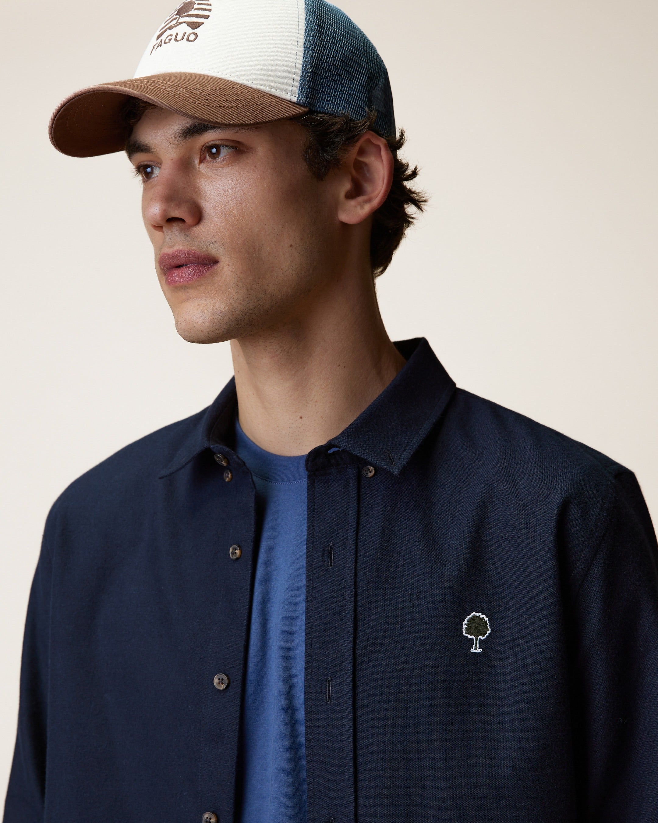 faguo-ivoy-chemise-homme-bleu-marine image 7