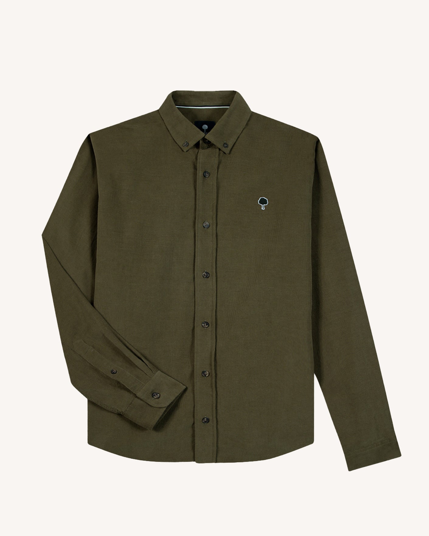 faguo-ivoy-chemise-velours-vert-olive-fonc image 2