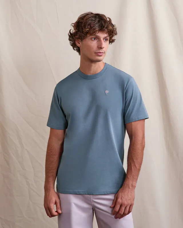 faguo-massoury-t-shirt-flower-art-bleu-filets-recycl-s image 1