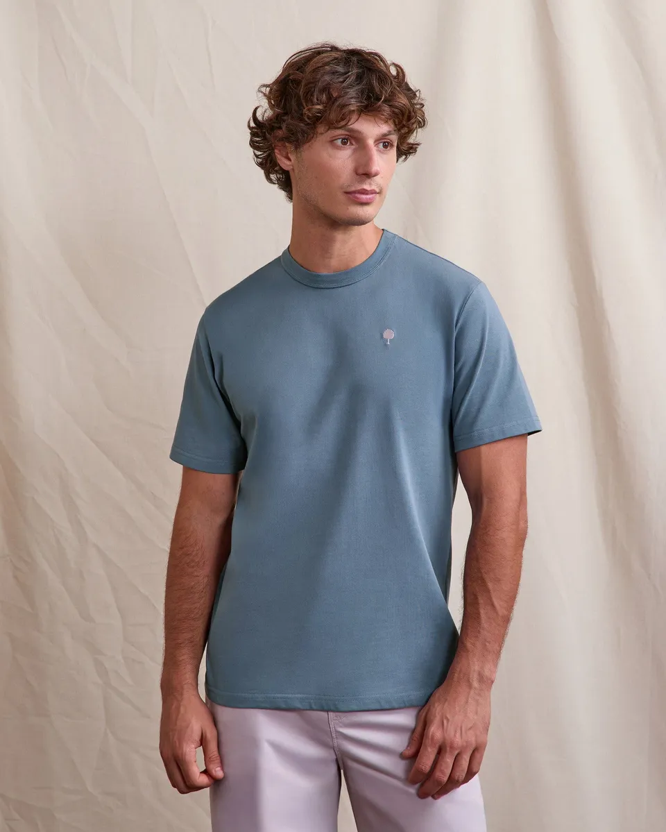 faguo-massoury-t-shirt-flower-art-bleu-filets-recycl-s image 1