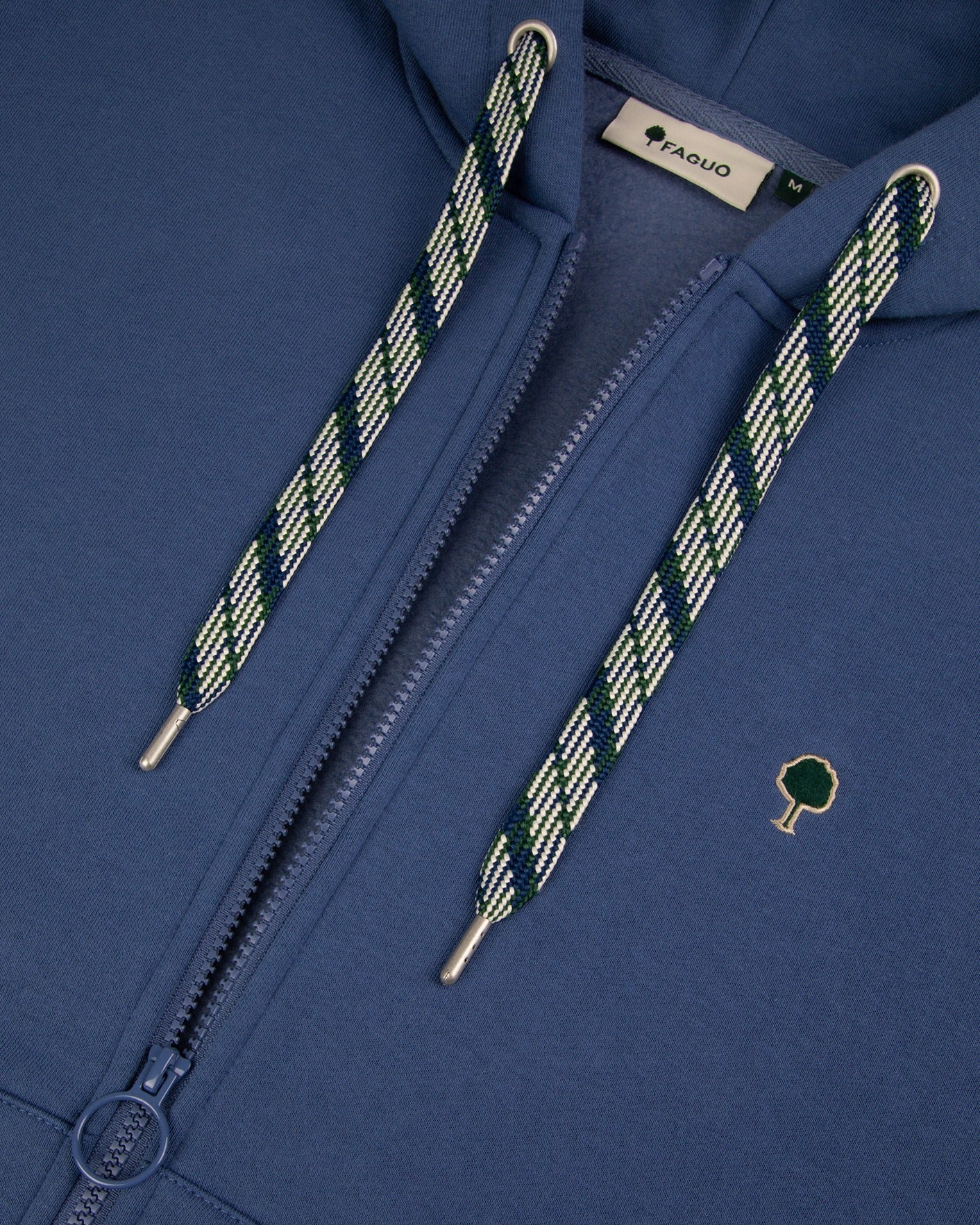 faguo-mesnil-sweat-zipp-capuche-bleu-molleton-oversize image 7