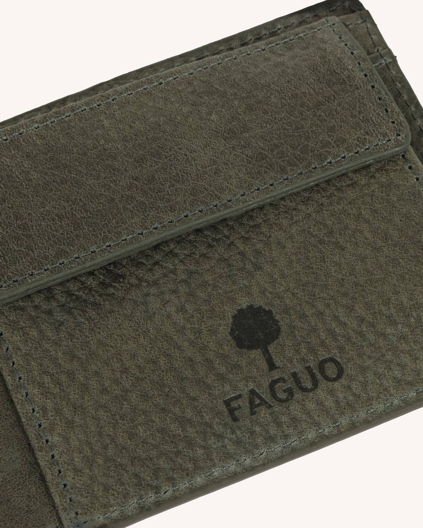 faguo-portefeuille-purse-cuir-kaki-nubuck image 2