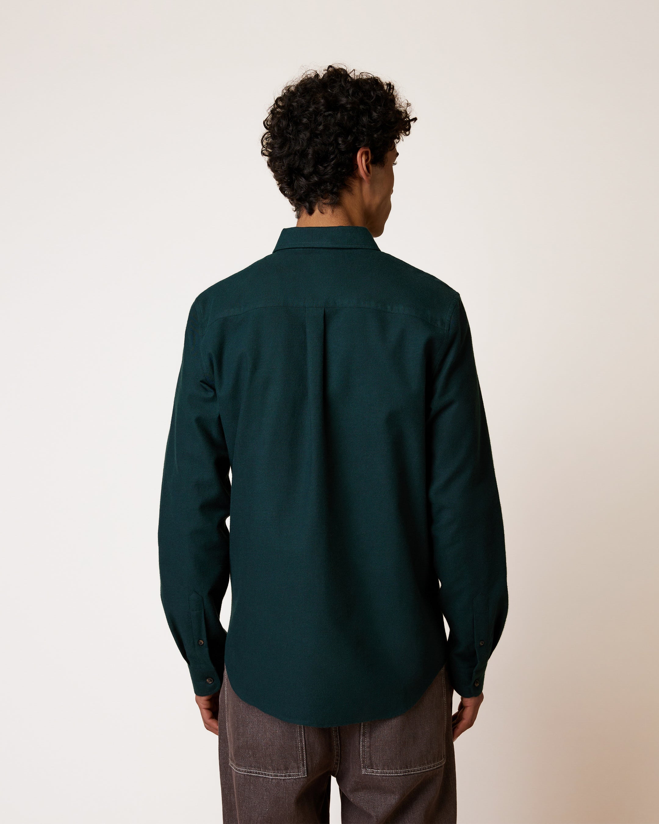 faguo-ivoy-chemise-vert-fonc-oxford-coton image 6