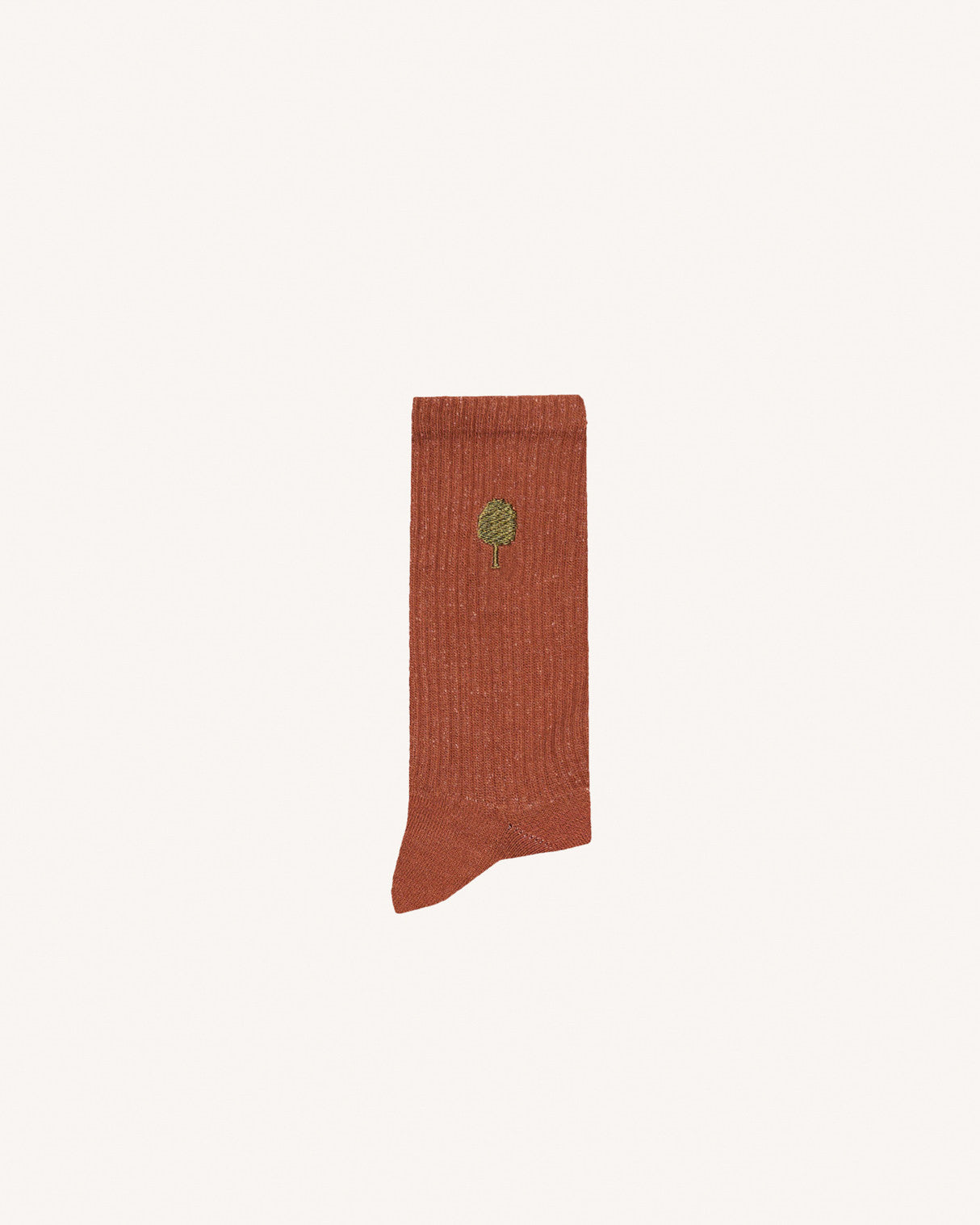 faguo-socks-x1-chaussettes-sport-brique-clair-coton-mi-hautes image 1