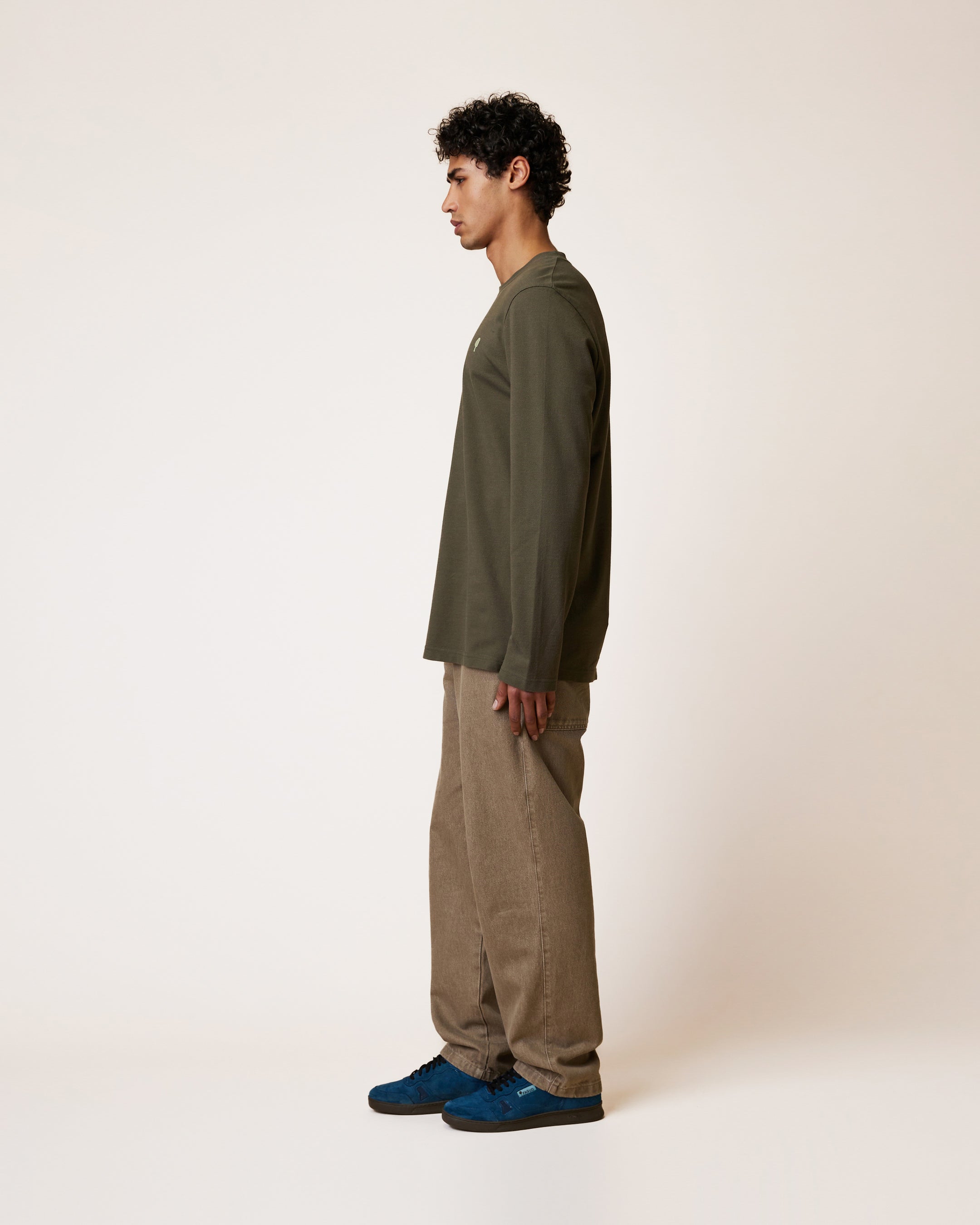 faguo-bailly-t-shirt-manches-longues-kaki-coton-recycl image 5