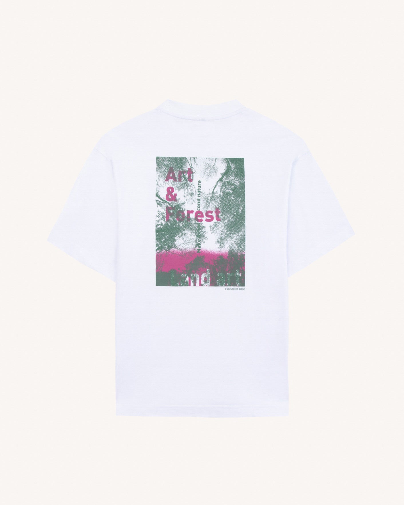 faguo-yellowstone-t-shirt-blanc-homme-oversize-imprim-forest image 4