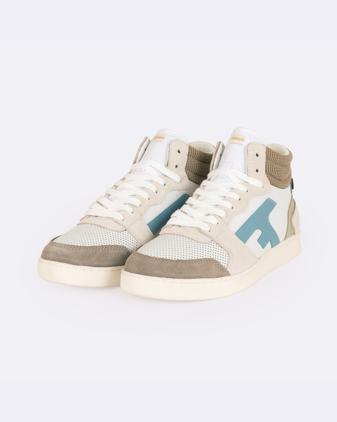 faguo-hazel-mid-baskets-montantes-blanches-marron-clair-bleu-cuir image 4
