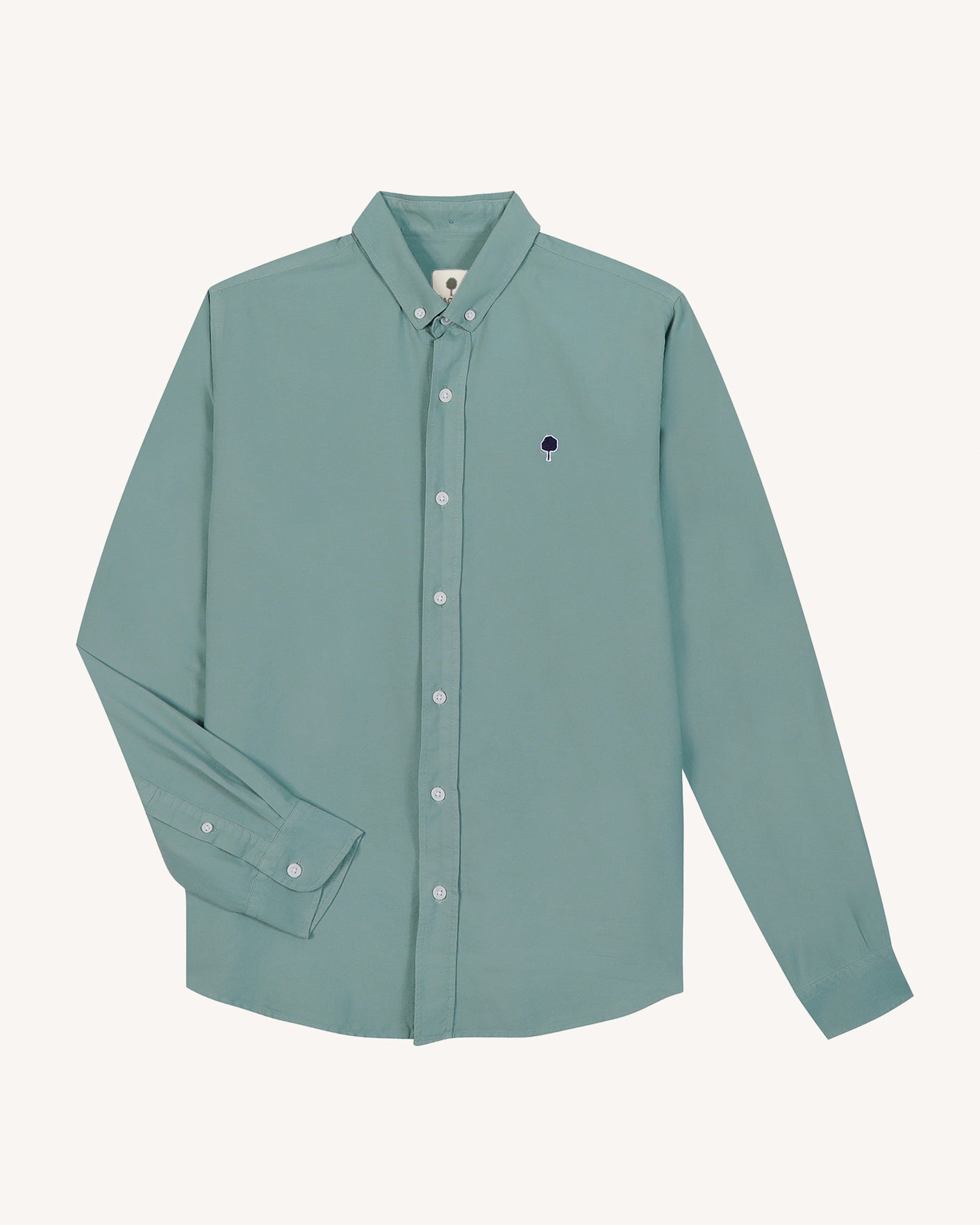 faguo-ivoy-chemise-vert-d-eau-oxford-homme image 2