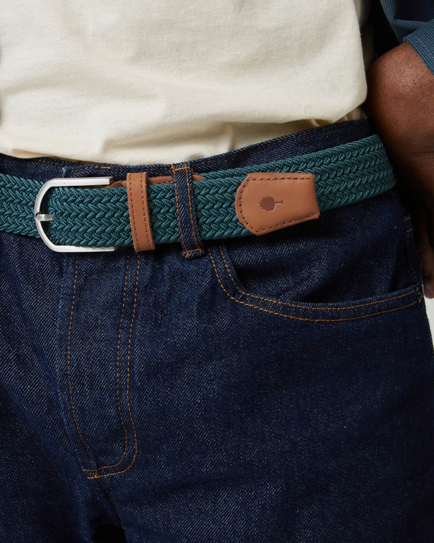 faguo-ceinture-tress-e-vert-gris-110-cm image 5