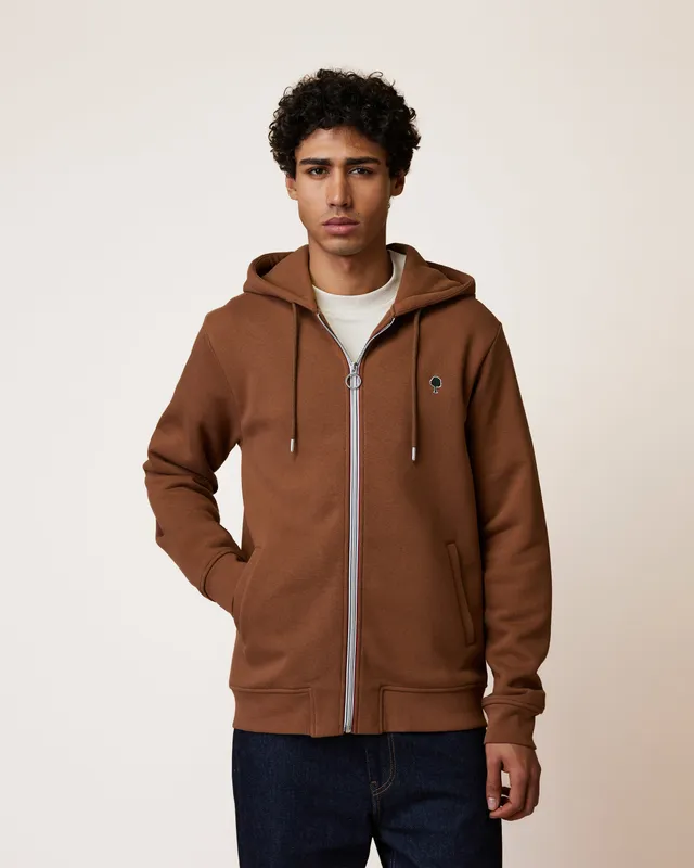 faguo-mesnil-sweat-zipp-capuche-camel image 1