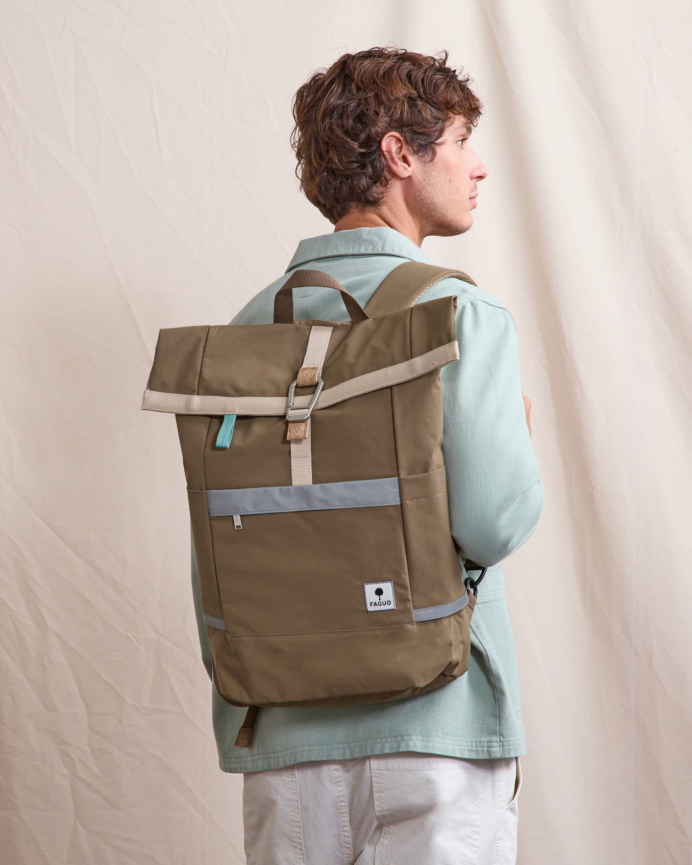 faguo-cycling-medium-sac-dos-marron-clair-v-lo-urbain image 2