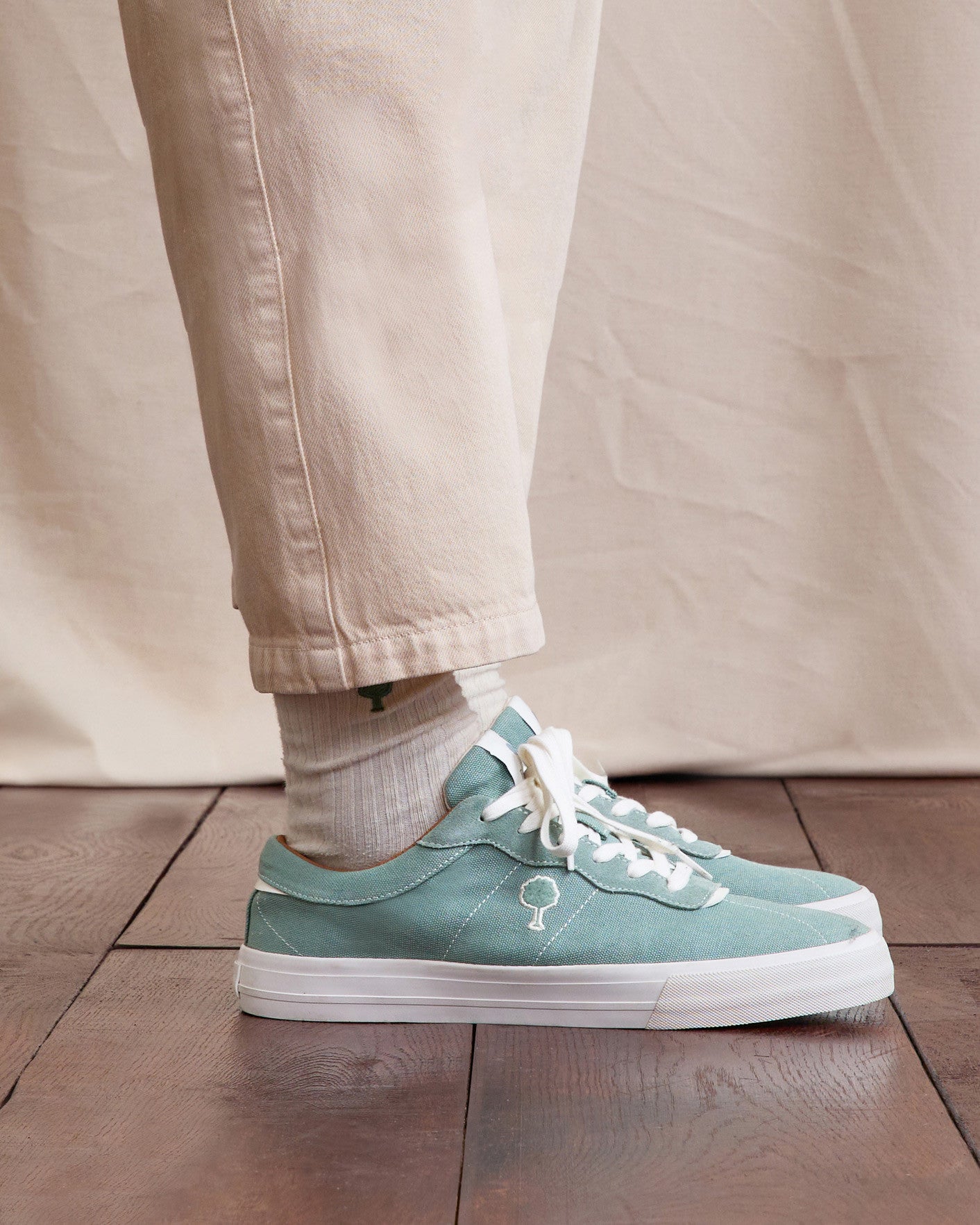 faguo-nashi-baskets-toile-homme-vert-clair-streetwear image 2
